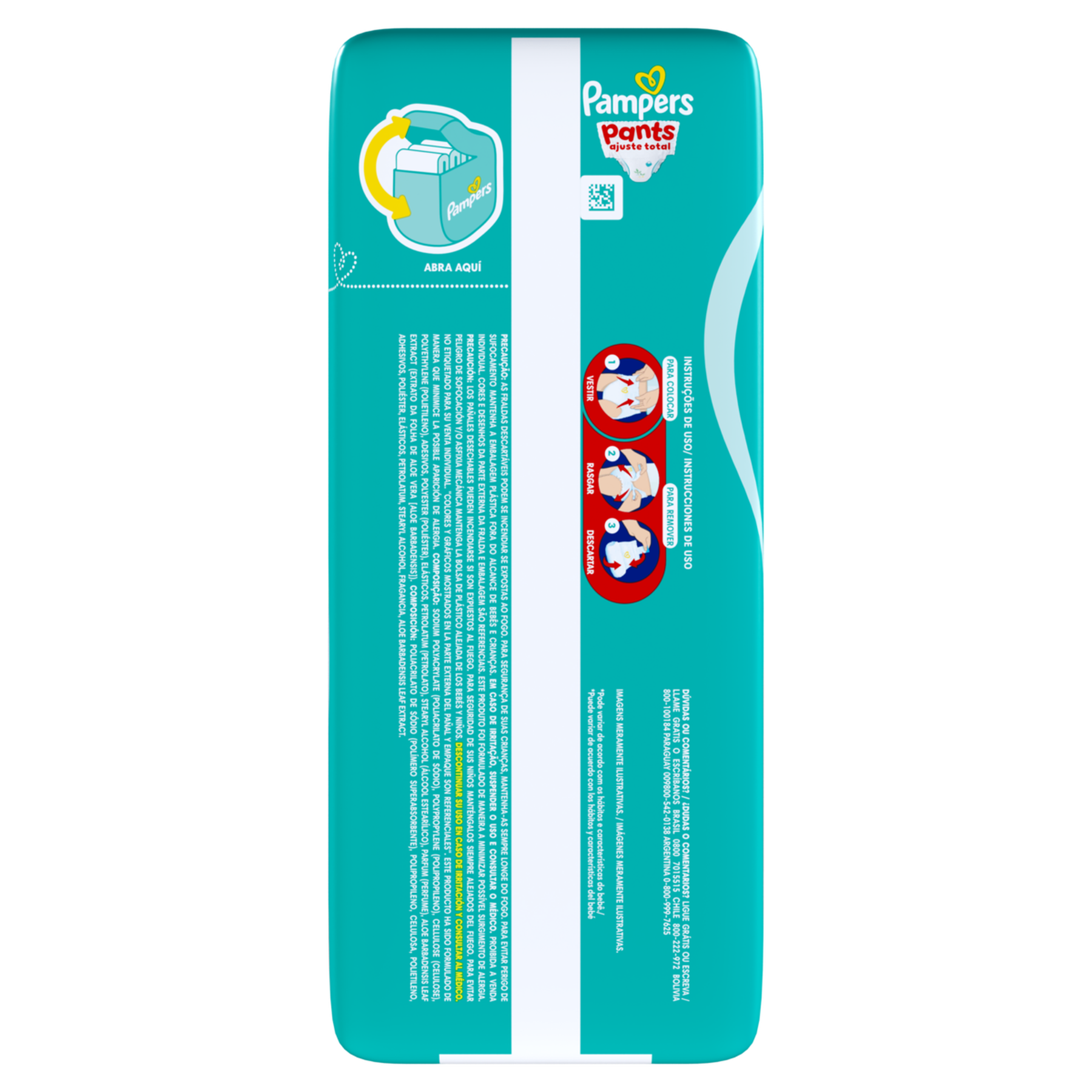 Fralda Descart&aacute;vel Infantil Pants Ajuste Total Pampers XXG Pacote C/20 Unidades