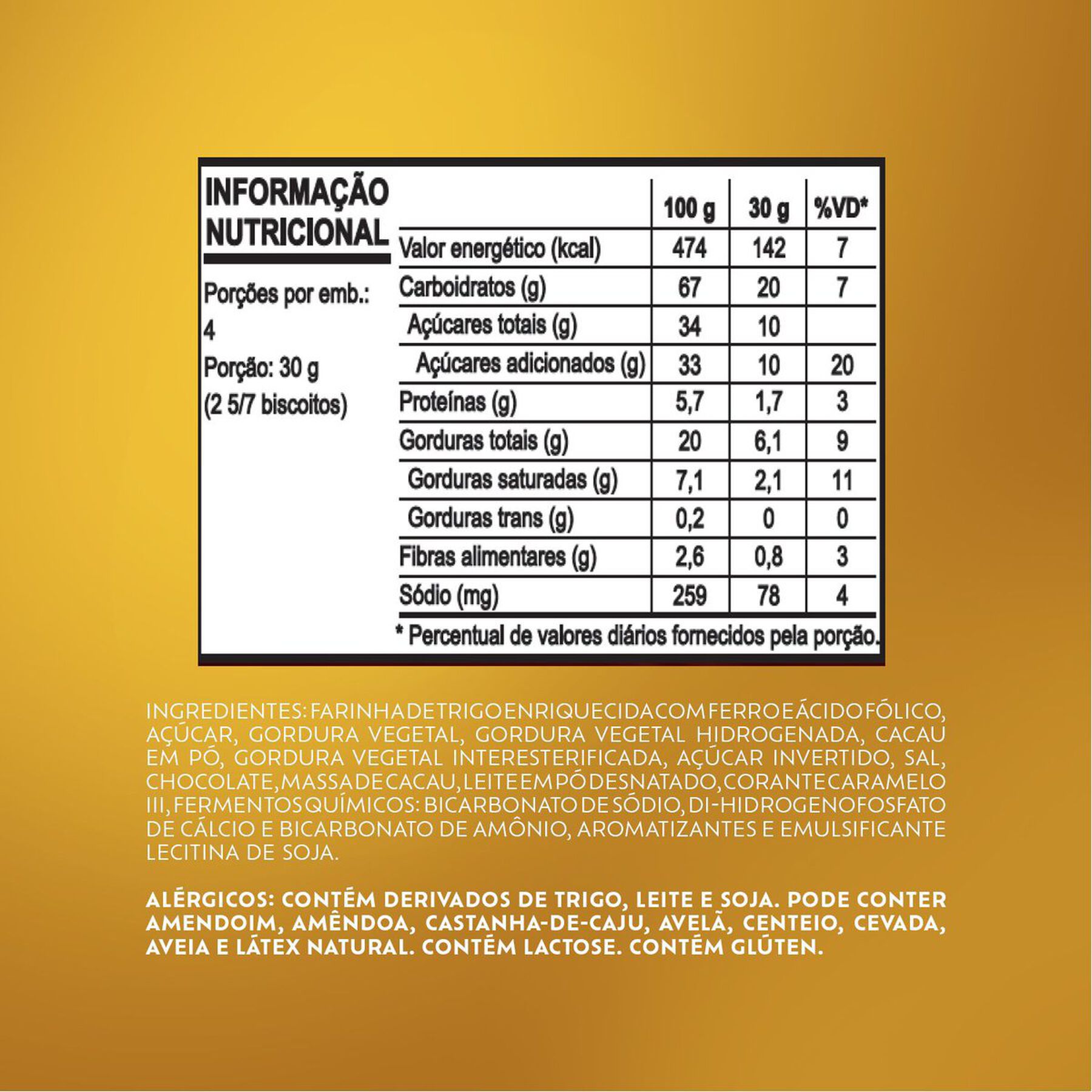 Biscoito Recheio Chocolate Chocolícia Pacote 132g