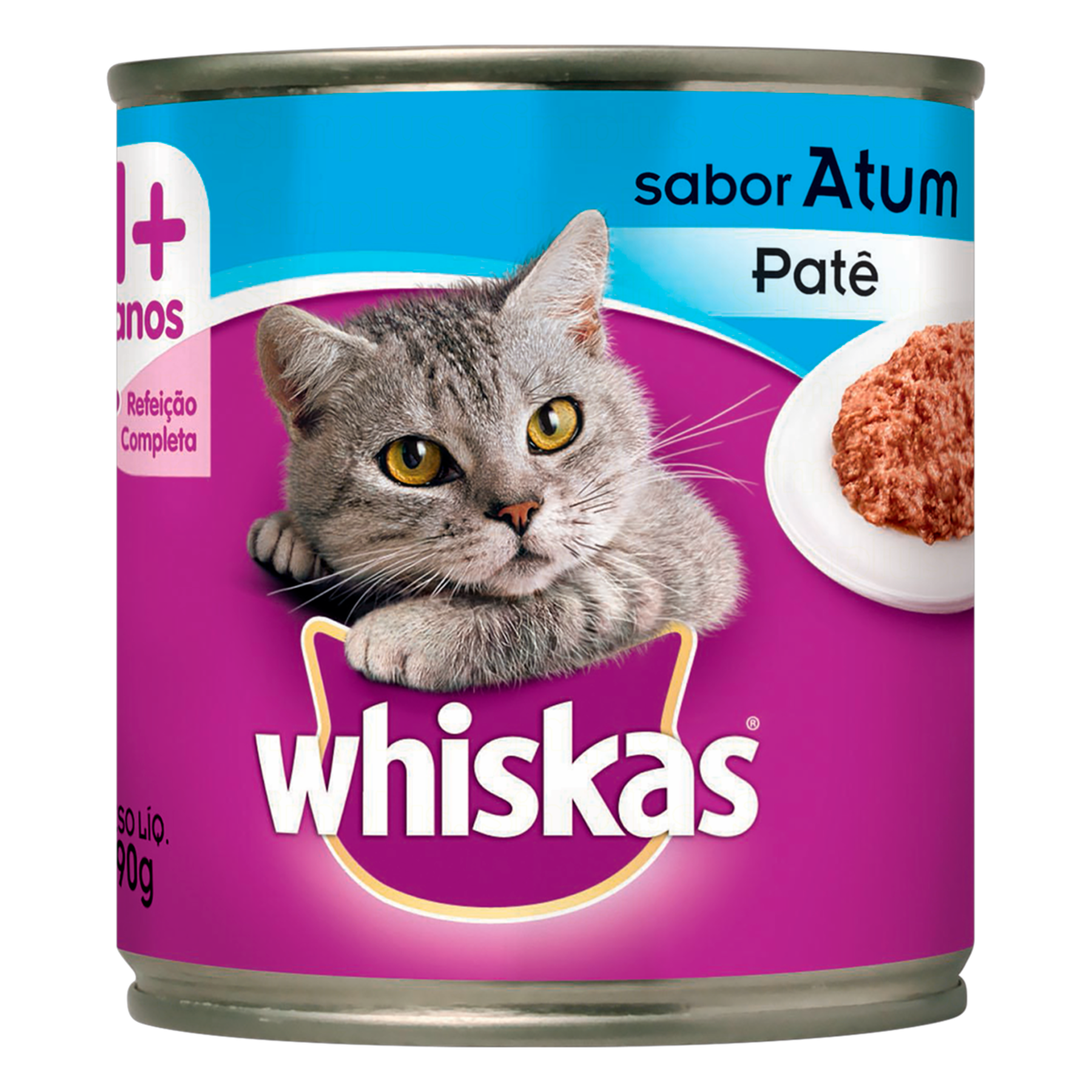 Patê para Gatos Adultos 1+ Atum Whiskas Lata 290g