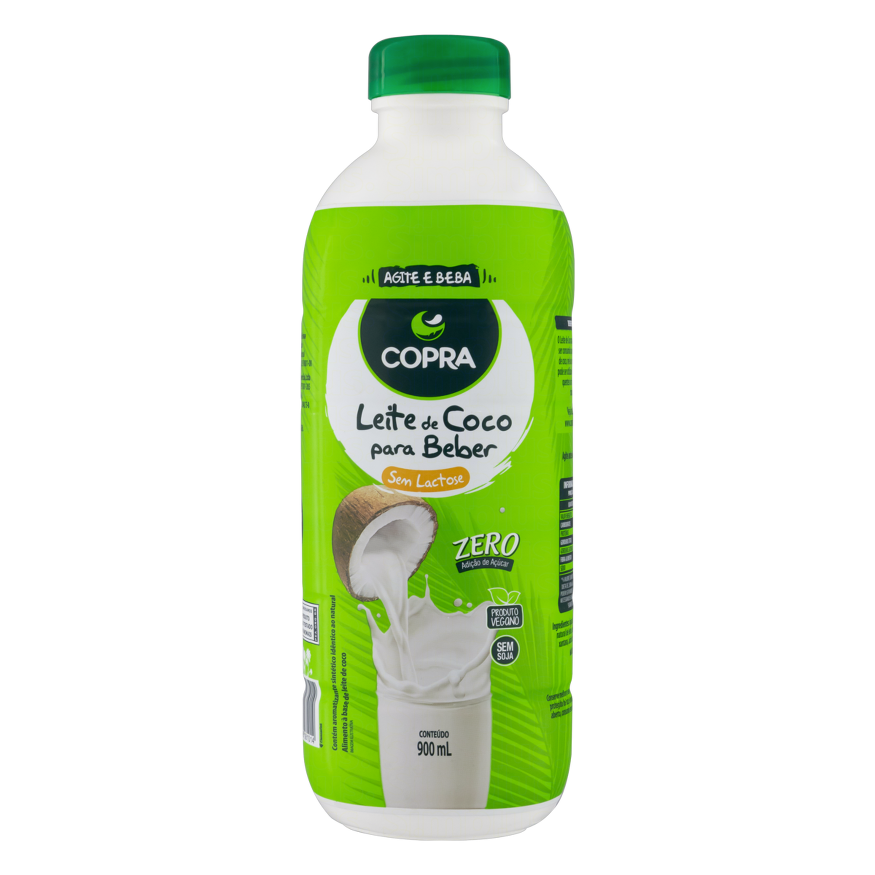 Bebida &agrave; Base de Leite de Coco Zero Lactose Copra Garrafa 900ml&nbsp;