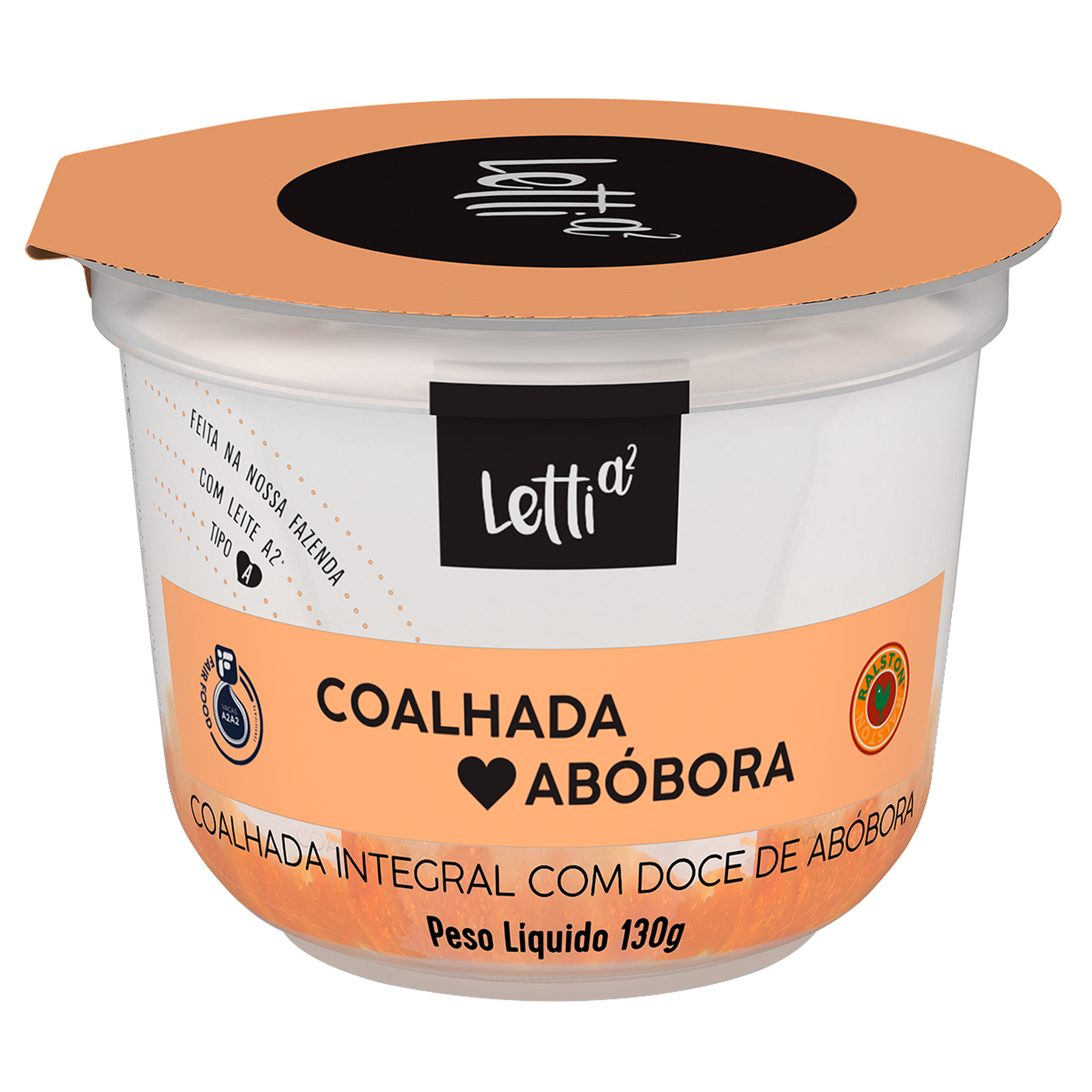 Coalhada Integral com Doce de Ab&oacute;bora Letti a&sup2; Pote 130g