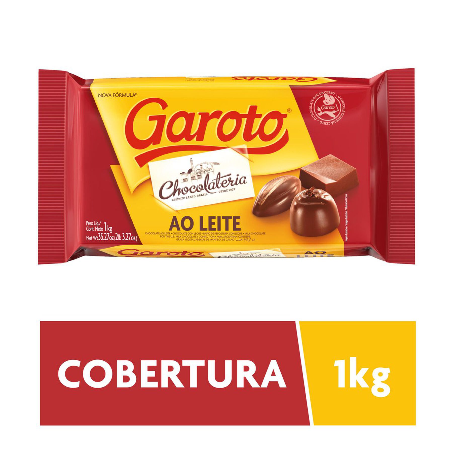Chocolate Cobertura Garoto Leite 1kg