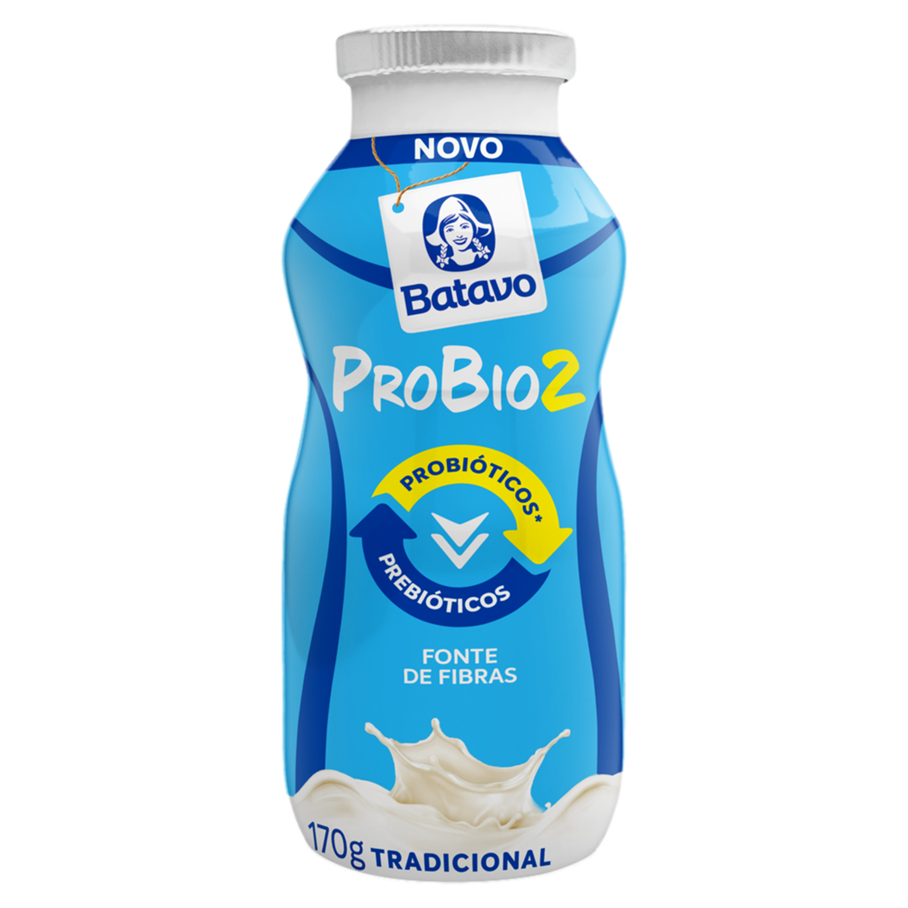 Iogurte Parcialmente Desnatado Tradicional Batavo ProBio2 Frasco 170g