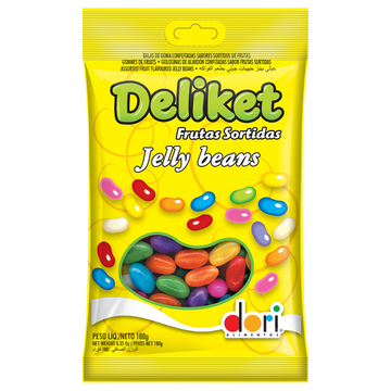 Bala de Goma Frutas Jelly Beans Deliket Dori 180g