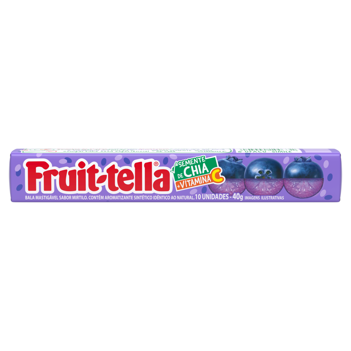 Bala Mirtilo Fruit-Tella Pacote 40g