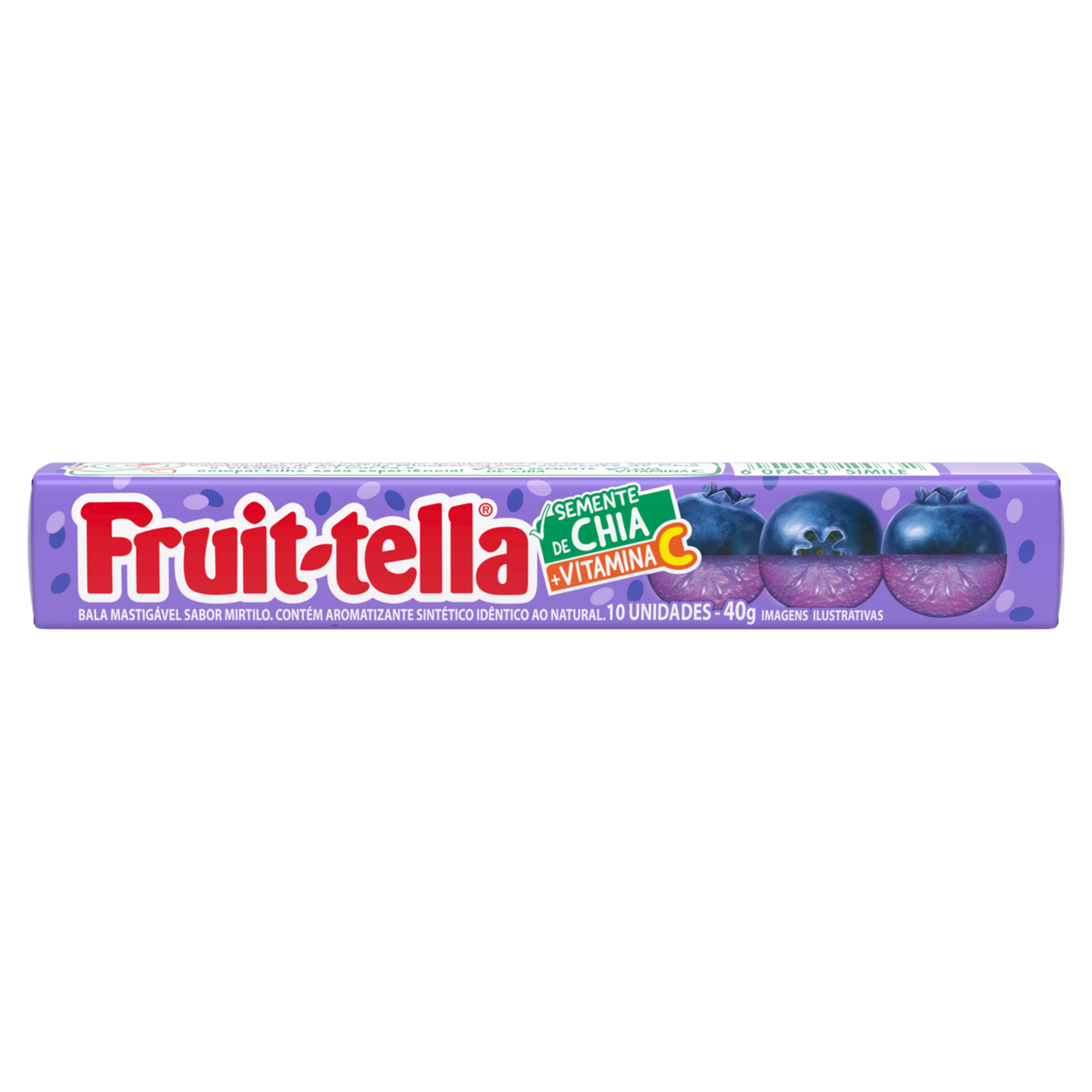 Bala Mirtilo Fruit-Tella Pacote 40g