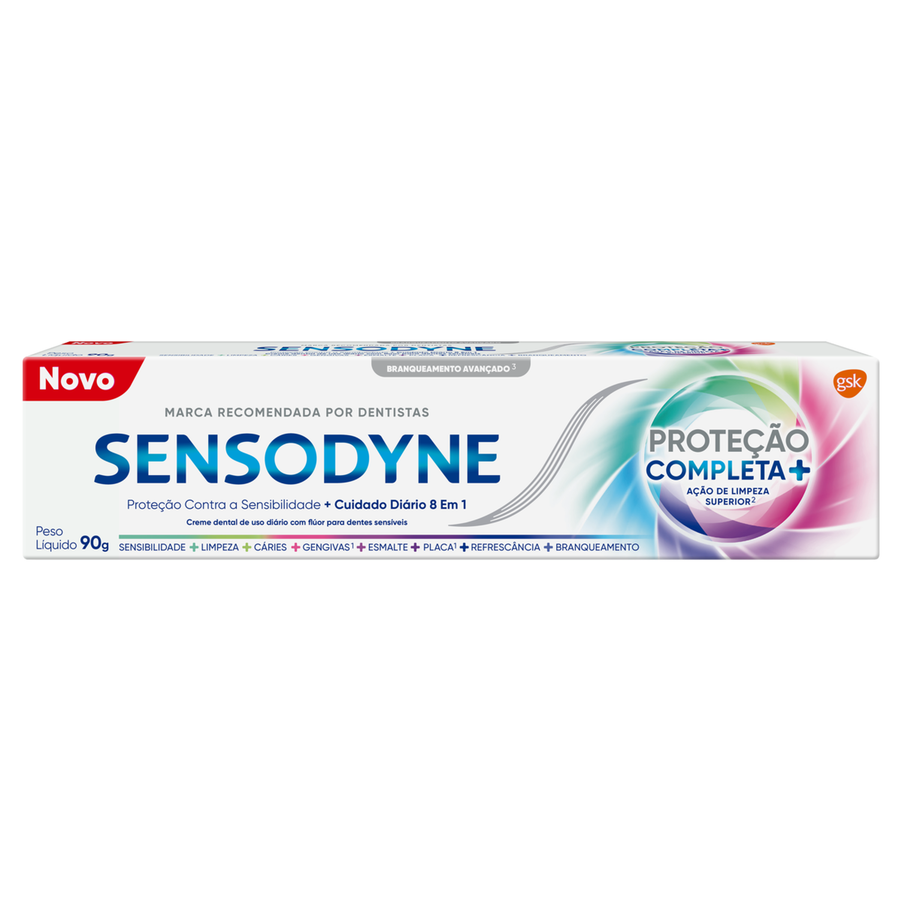 Creme Dental Proteção Completa+ Sensodyne Caixa 90g