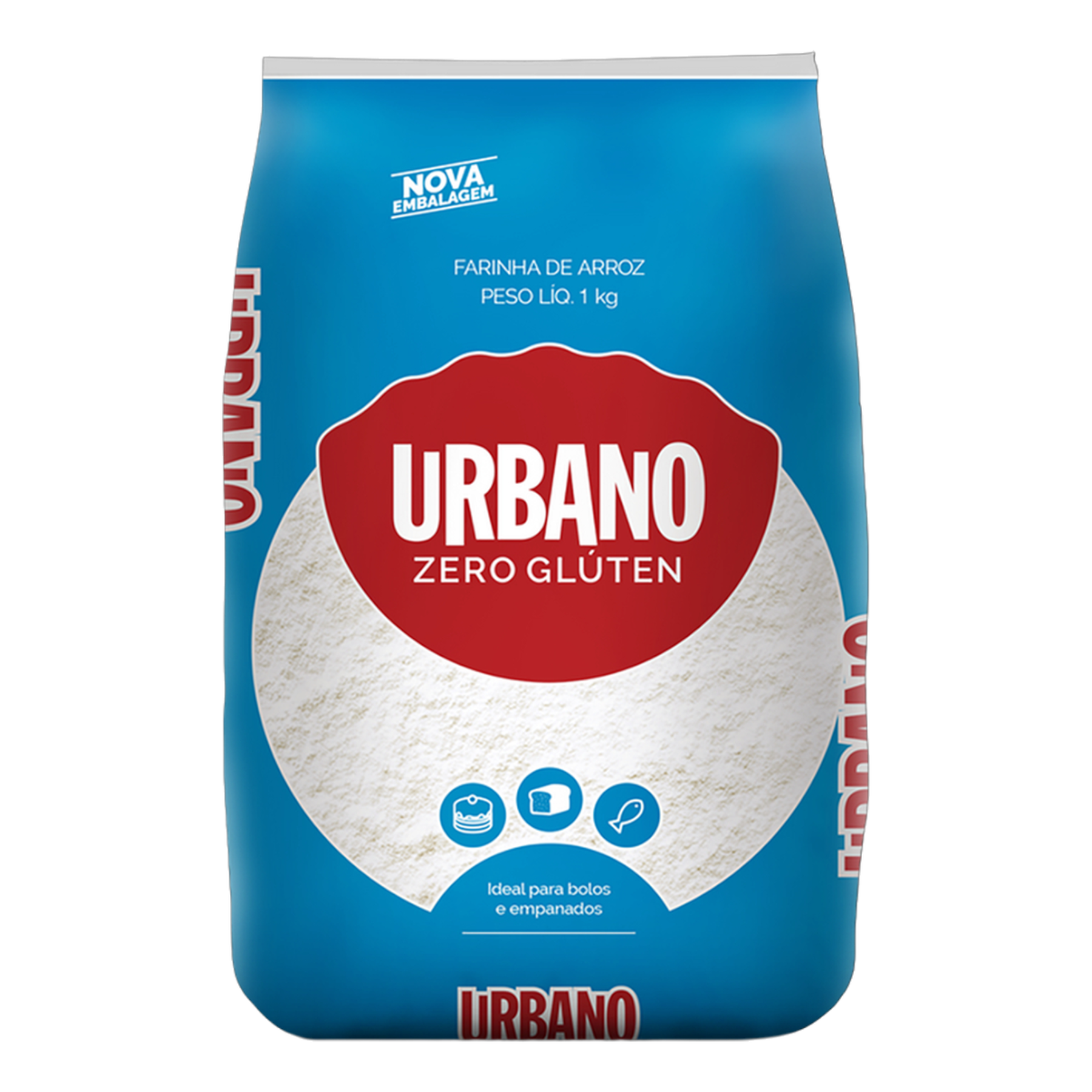 Farinha de Arroz Zero Gl&uacute;ten Urbano Pacote 1kg&nbsp;