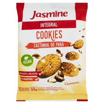 Biscoito Cookie Integral Castanha-do-Pará Jasmine Pacote 150g