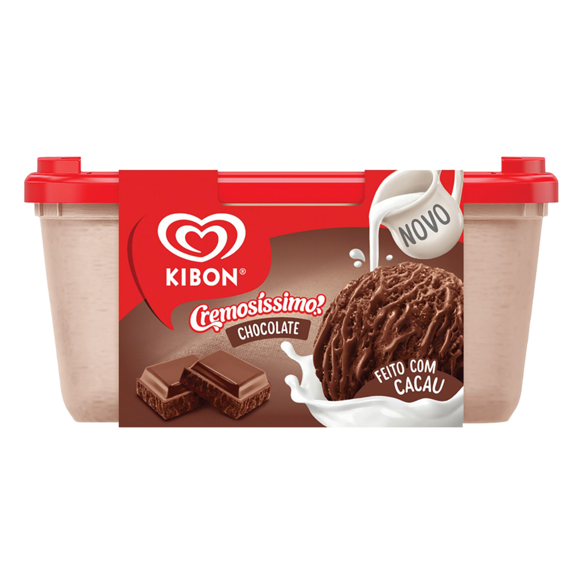 Sorvete Chocolate Kibon Cremos&iacute;ssimo Pote 1.5l
