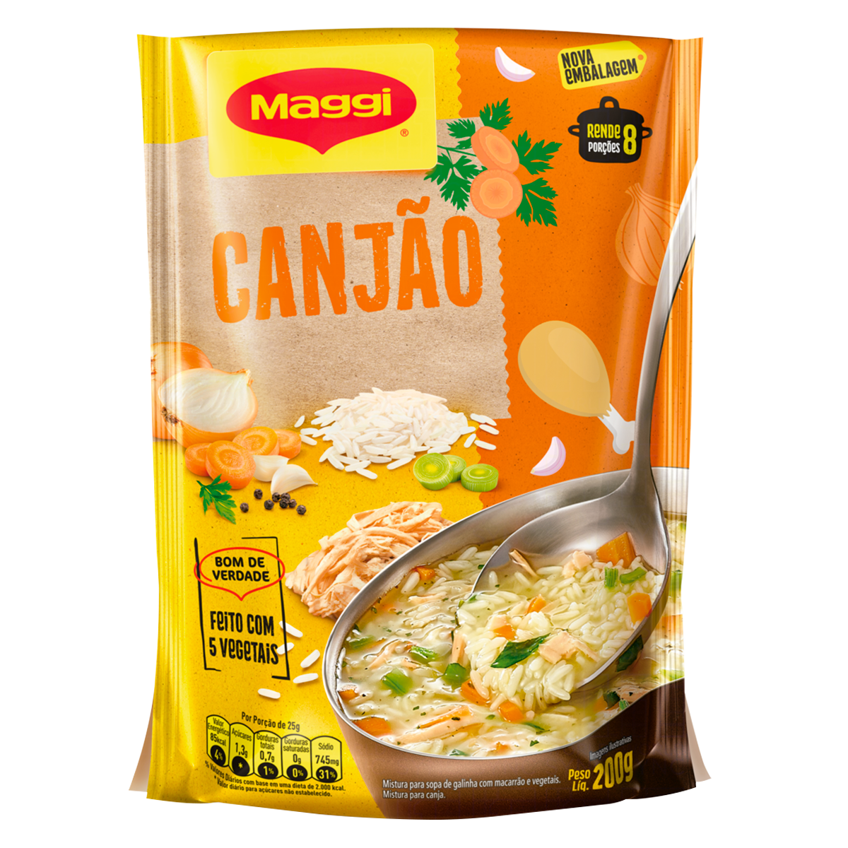 Sop&atilde;o Maggi Canj&atilde;o 200g&nbsp;