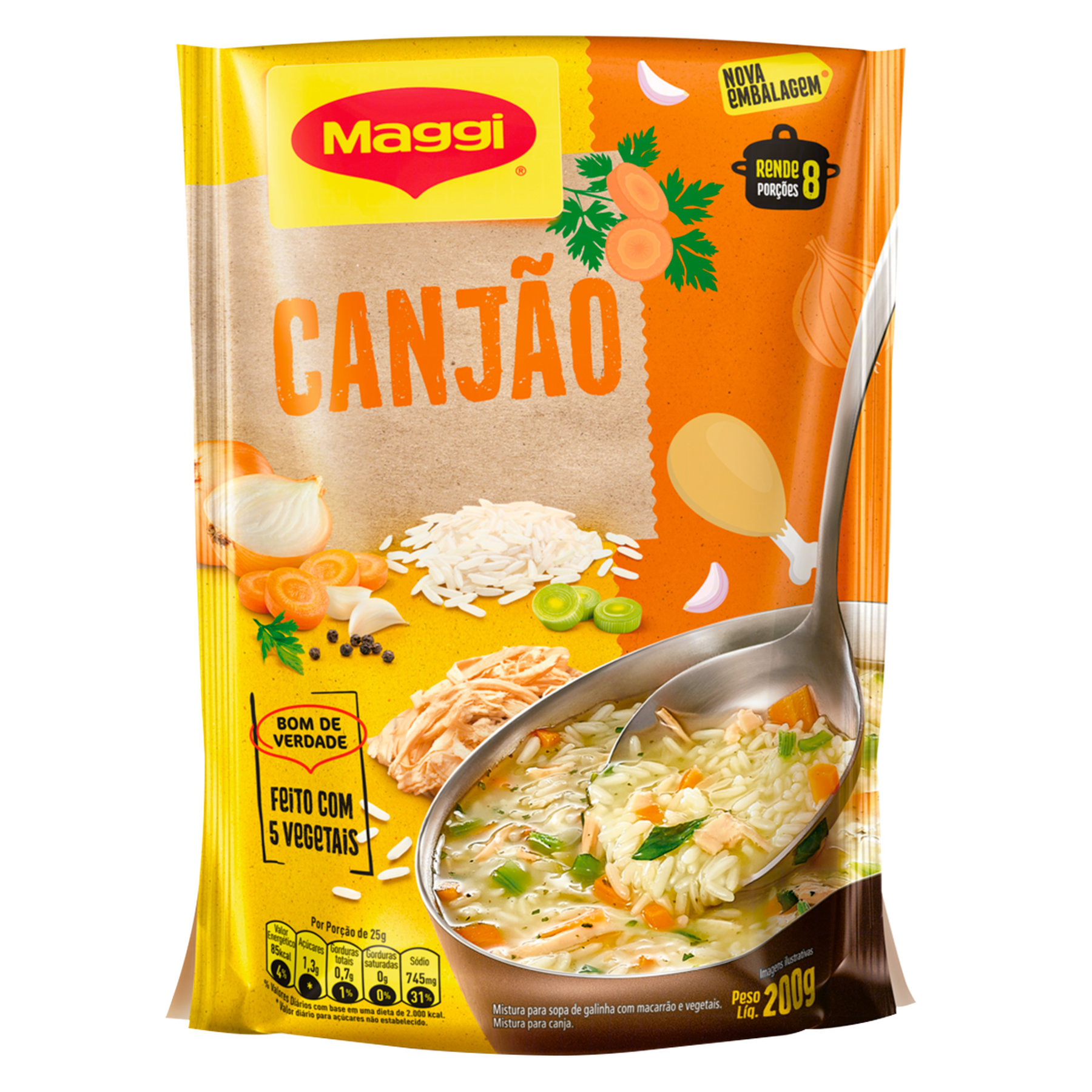 Sop&atilde;o Maggi Canj&atilde;o 200g&nbsp;