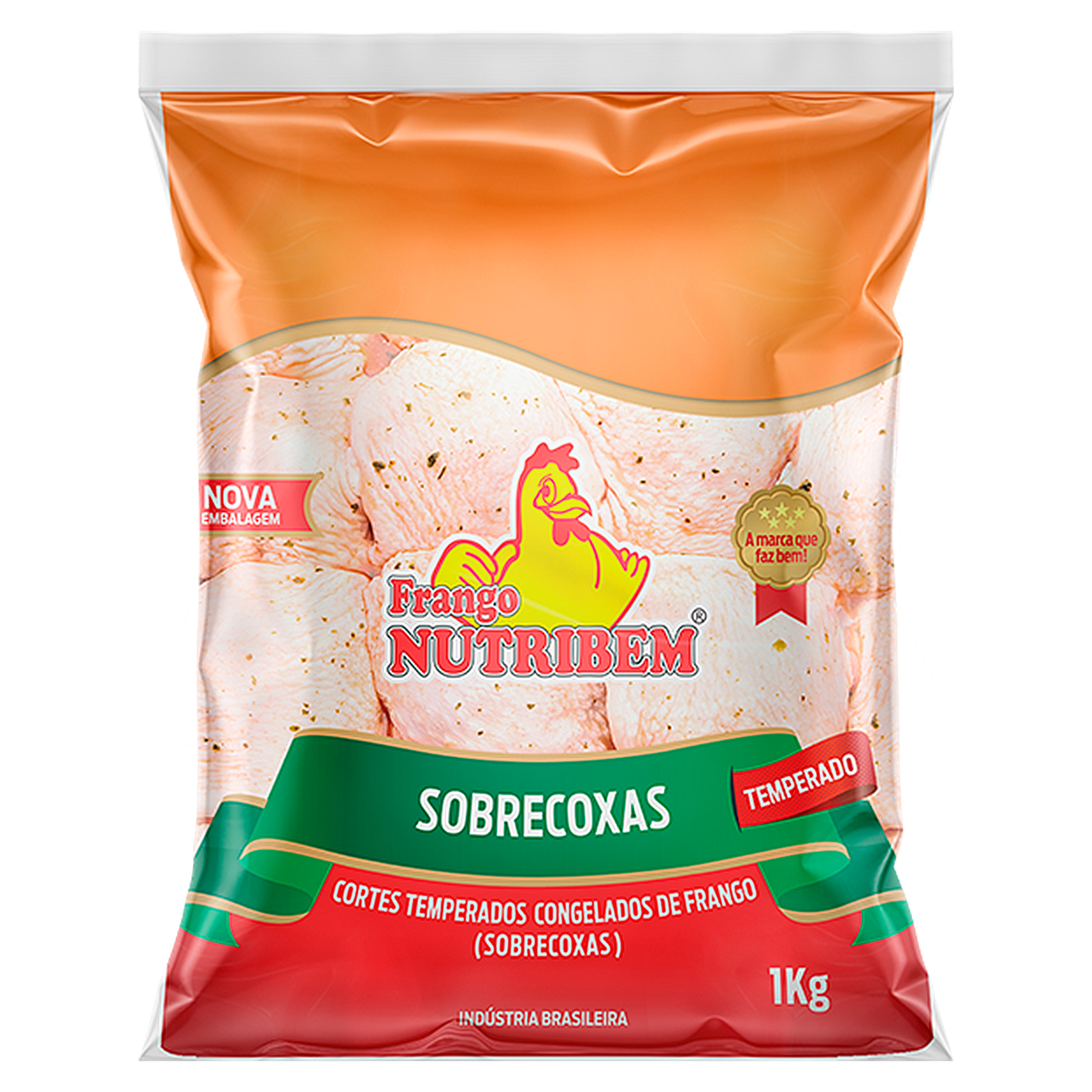 Sobrecoxa Frango Temperado Congelado Nutribem 1kg