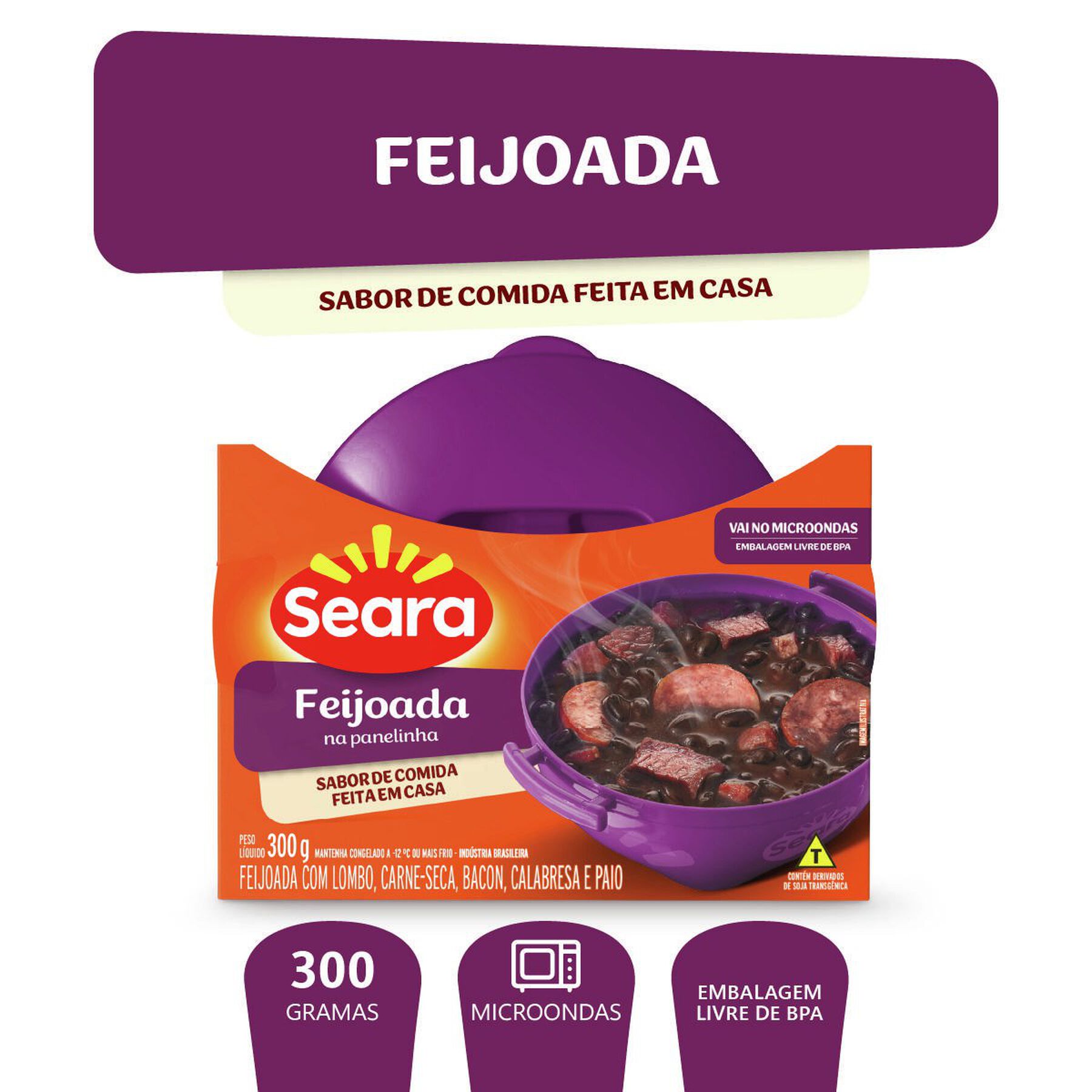 Feijoada com Calabresa Na Panelinha Seara 300g