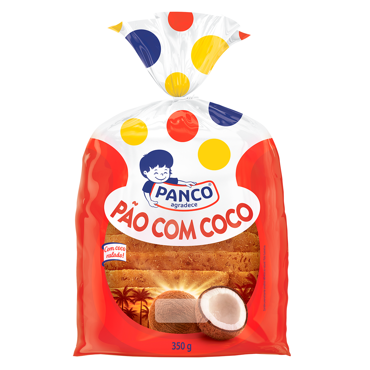 P&atilde;o Caseiro Coco Panco Pacote 350g