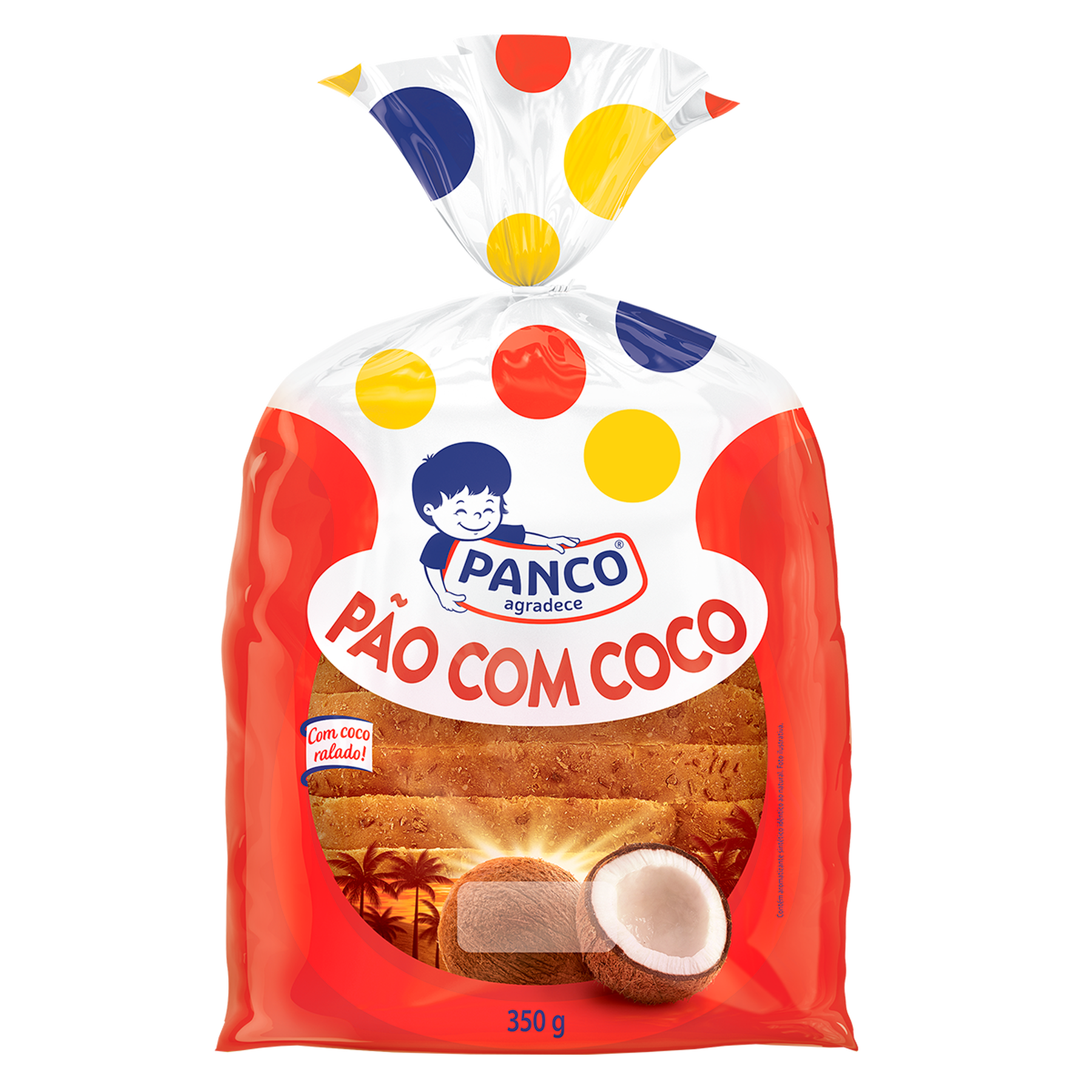 Pão Caseiro Coco Panco Pacote 350g