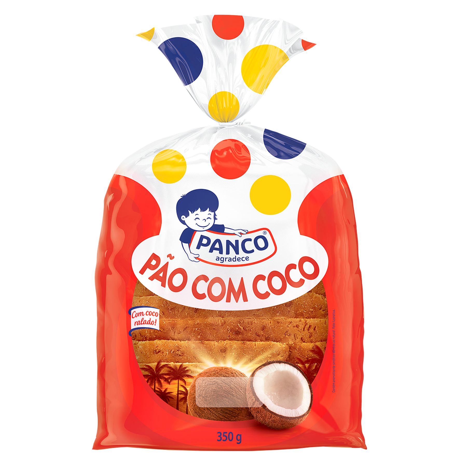 Pão Caseiro Coco Panco Pacote 350g