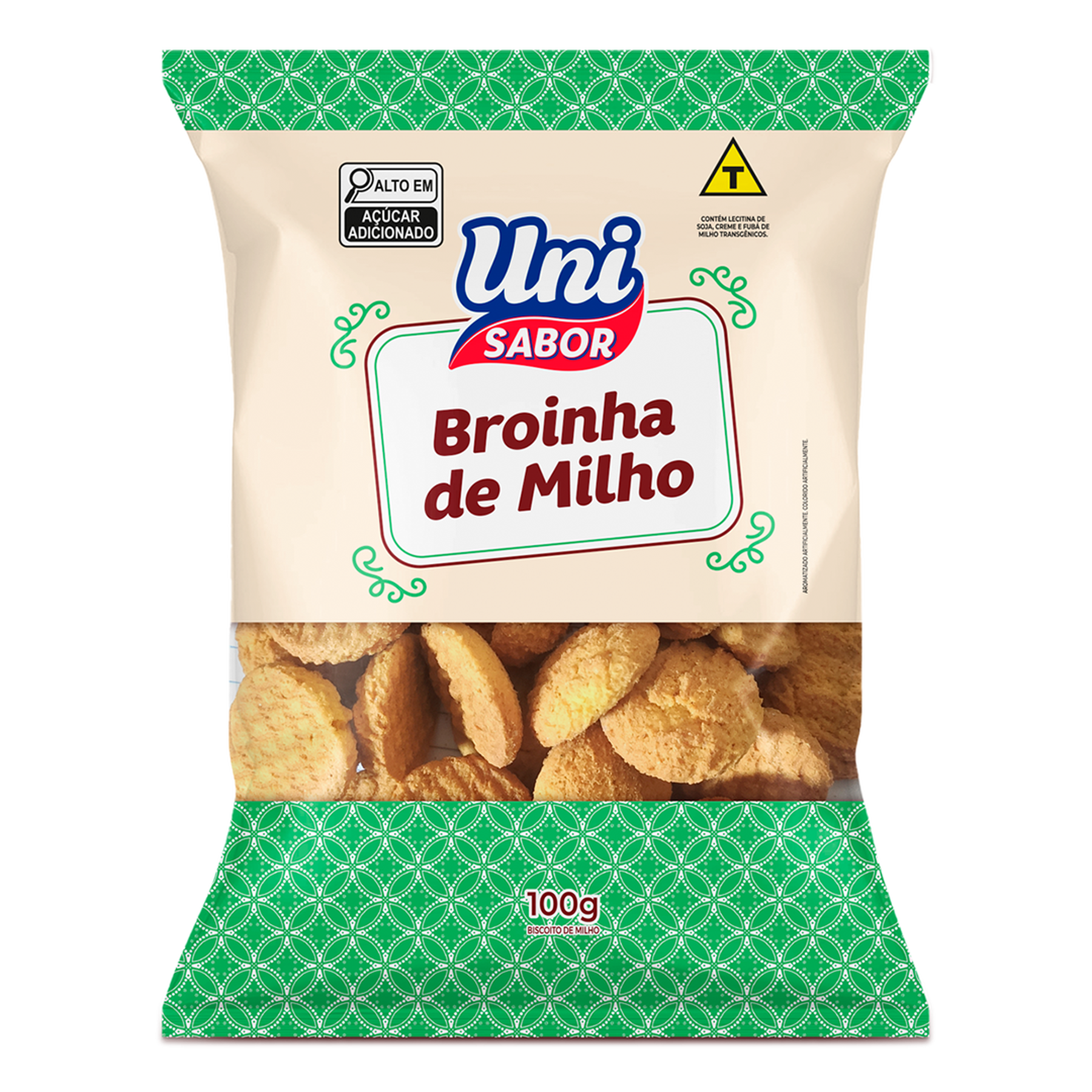 Biscoito Broinha de Milho Uni Sabor Pacote 100g