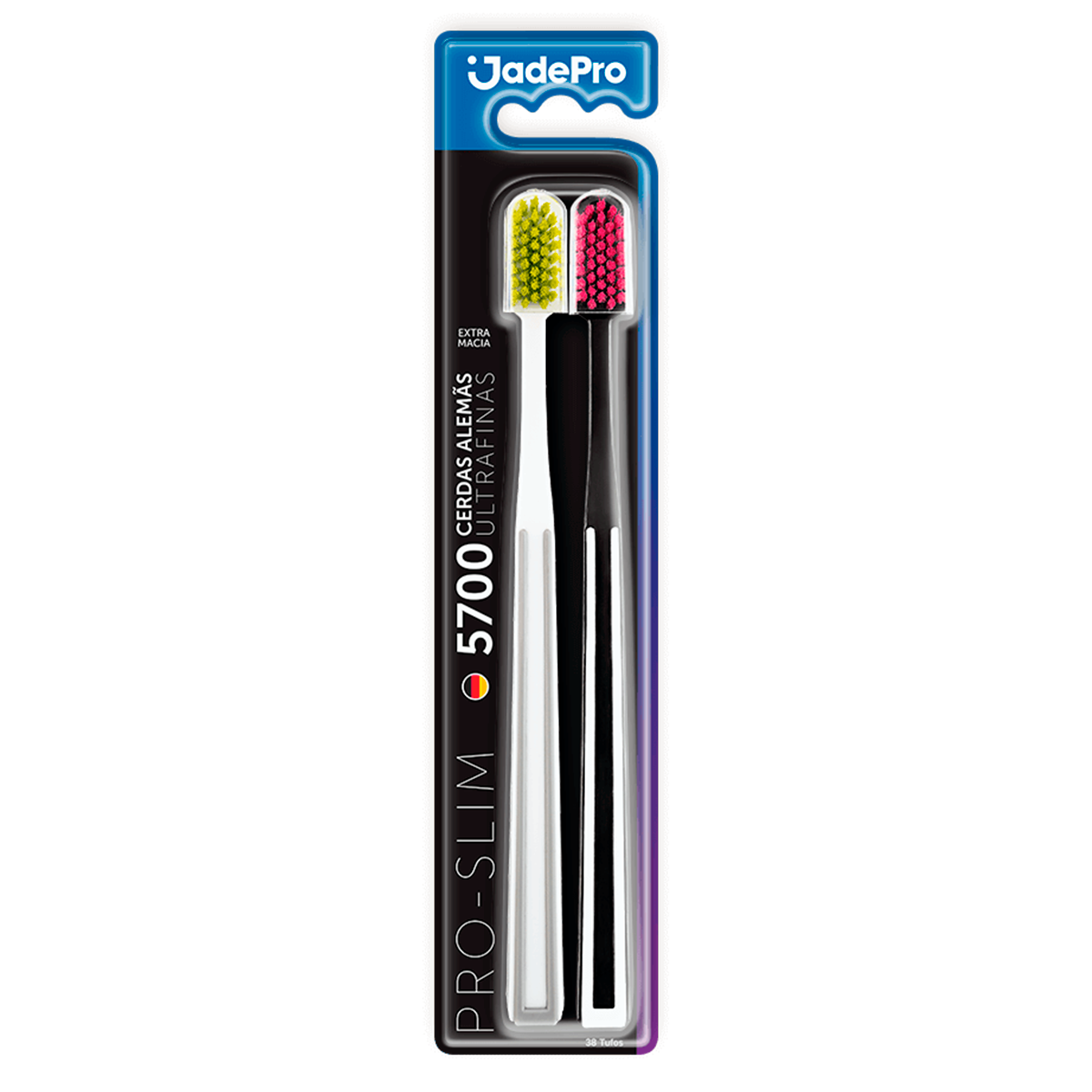 Escova Dental Macia Pro-Slim JadePro C/2 Unidades