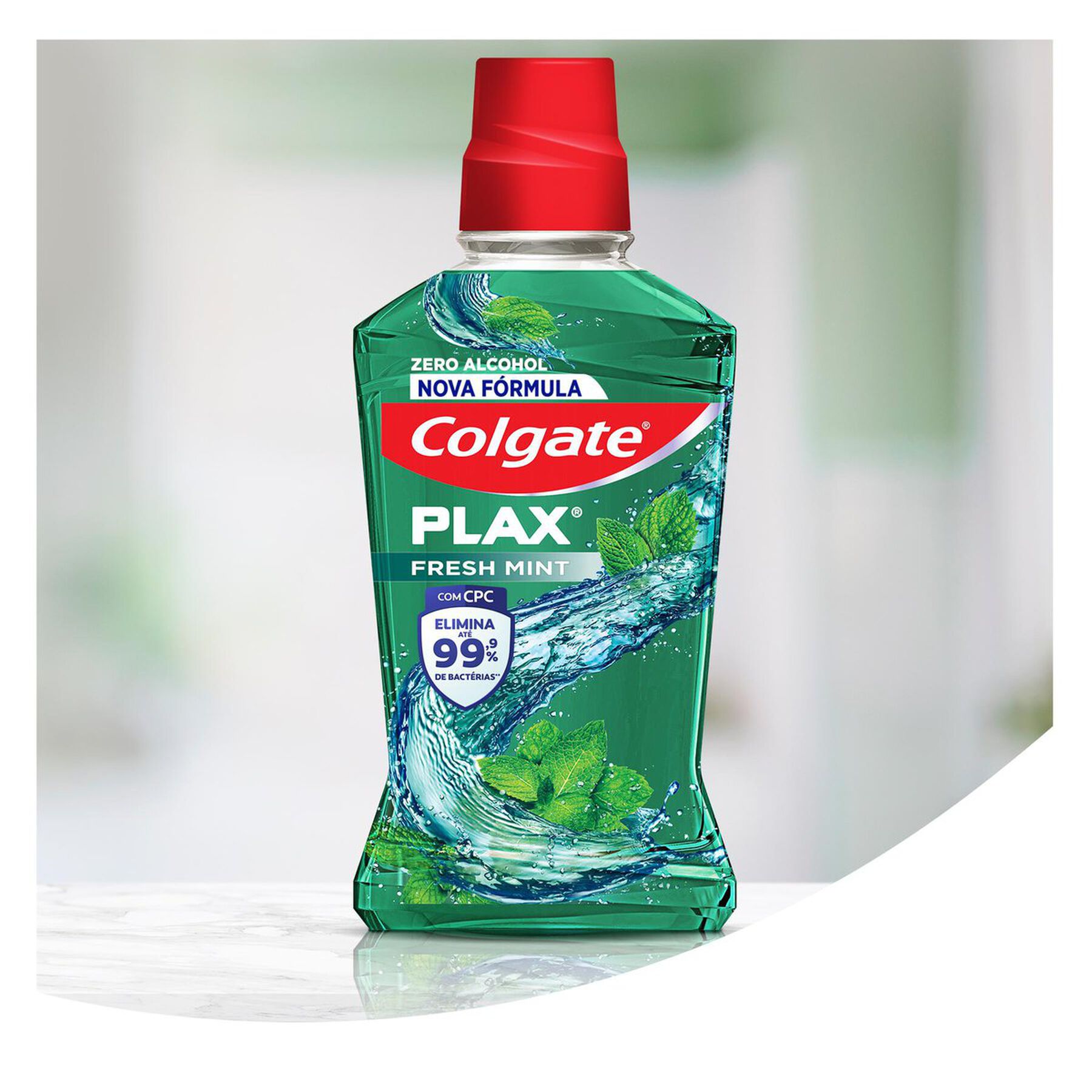 Enxaguante Bucal Zero Álcool Fresh Mint Colgate Plax Frasco 250ml