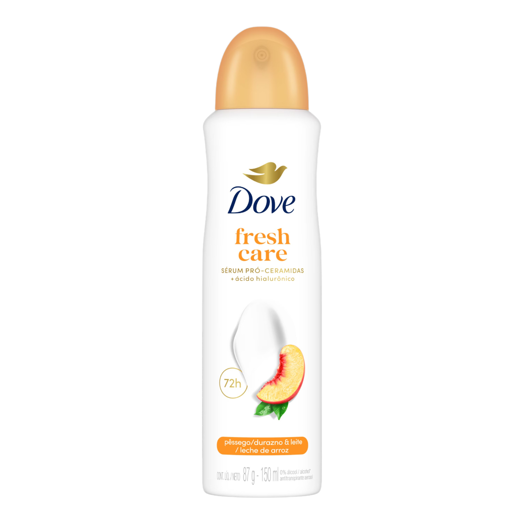 Desodorante Antitranspirante Aerossol Dove Fresh Care P&ecirc;ssego & Leite de Arroz 150ml