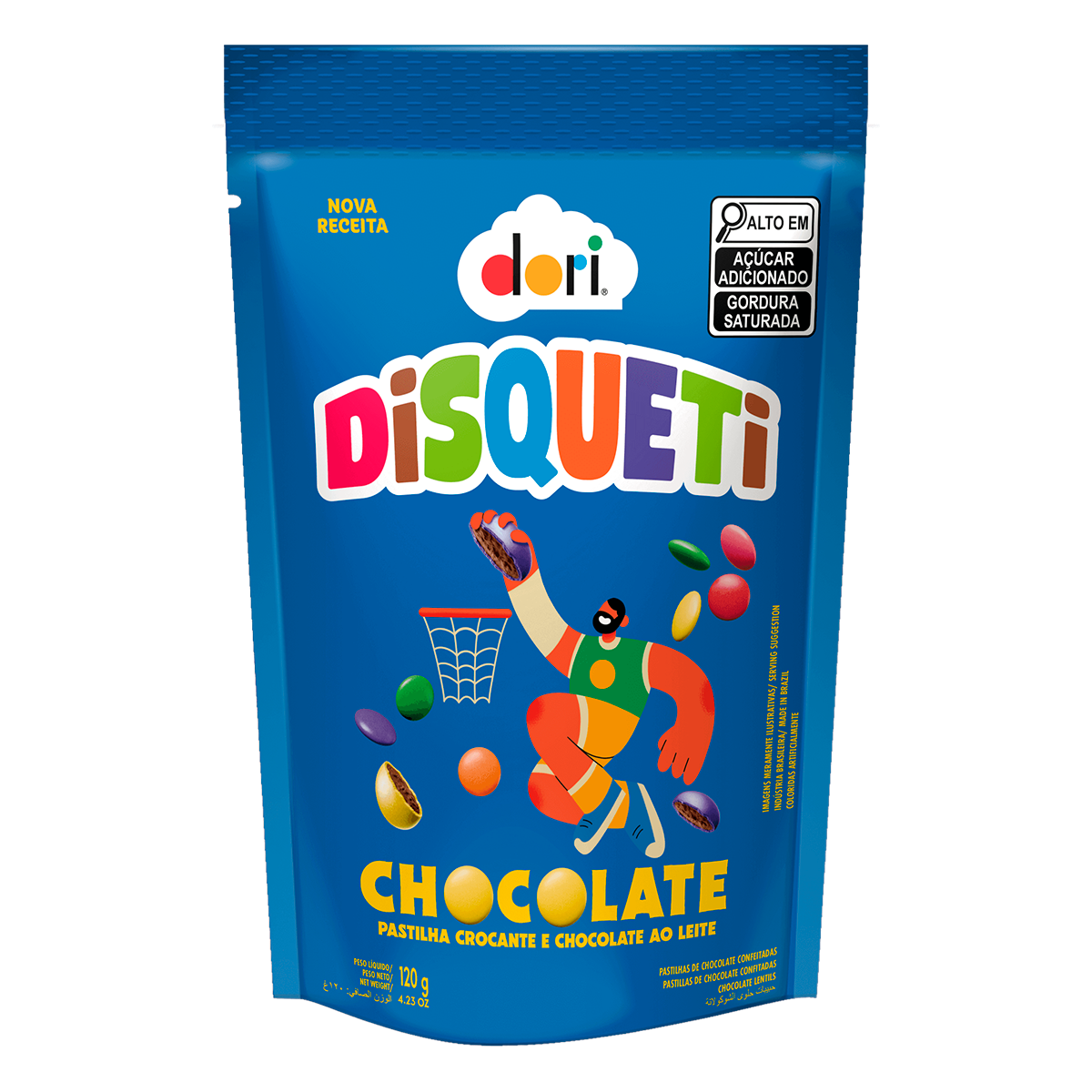 Chocolate ao Leite Disqueti Dori Sach&ecirc; 120g