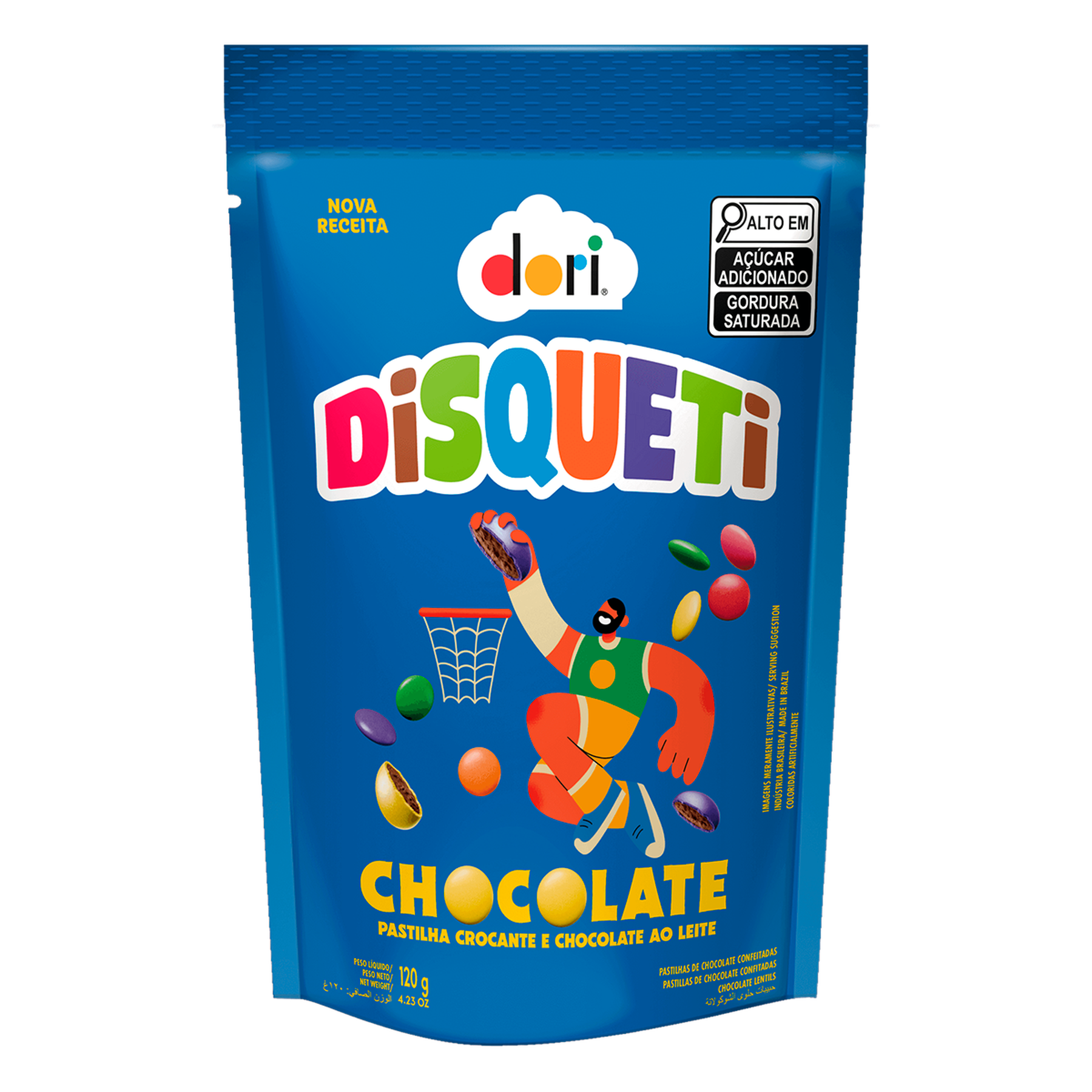 Chocolate ao Leite Disqueti Dori Sachê 120g