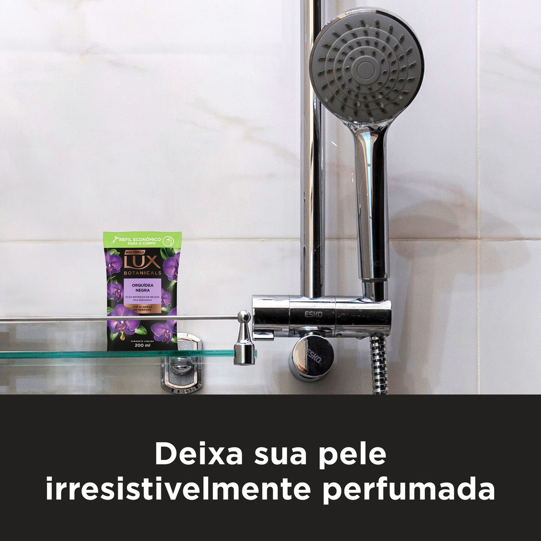 Sabonete L&iacute;quido Orqu&iacute;dea Negra Lux Botanicals Sach&ecirc; 200ml Refil