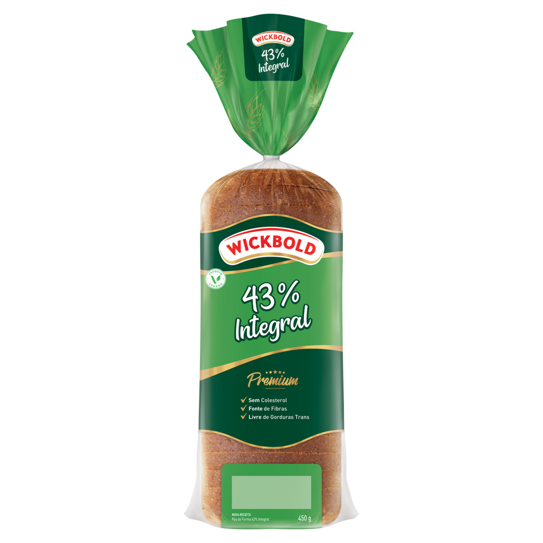 Pão de Forma Integral Viva Integralmente Wickbold Premium Pacote 450g
