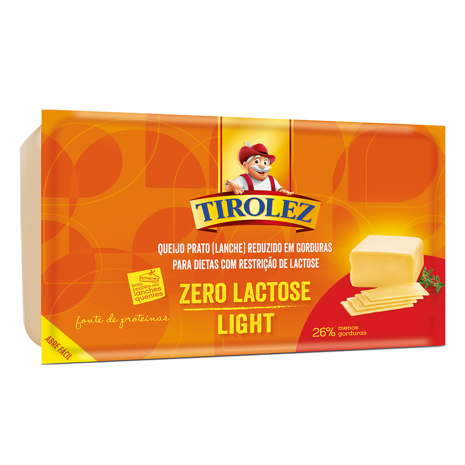 Queijo Prato Zero Lactose Tirolez aprox. 380g