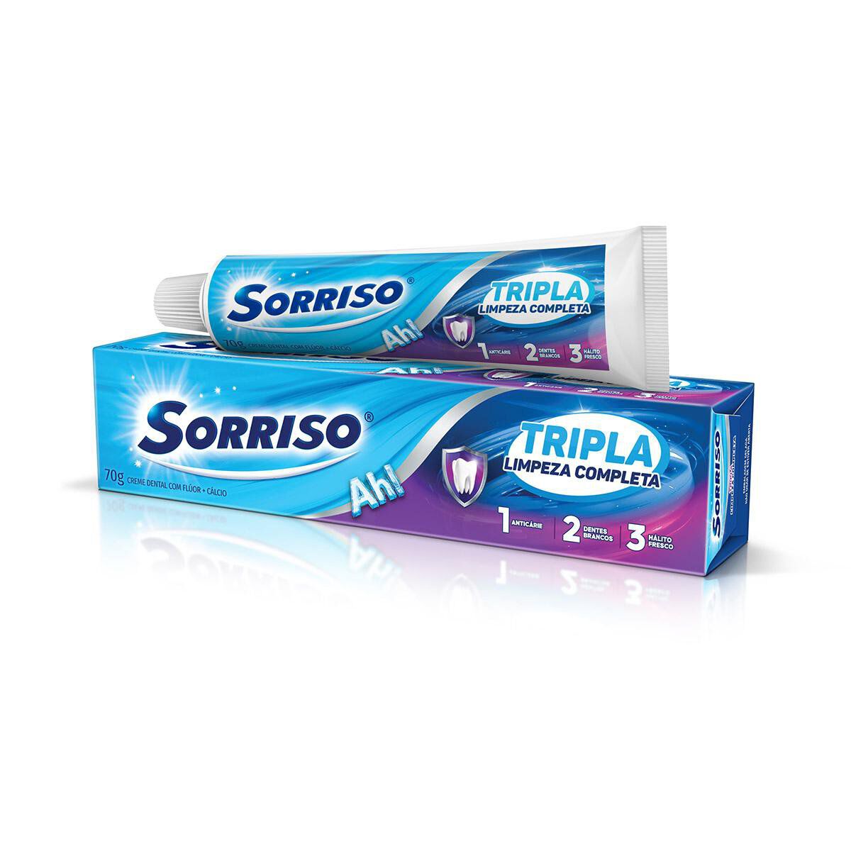 Creme Dental Sorriso Tripla Limpeza Completa Caixa 70g