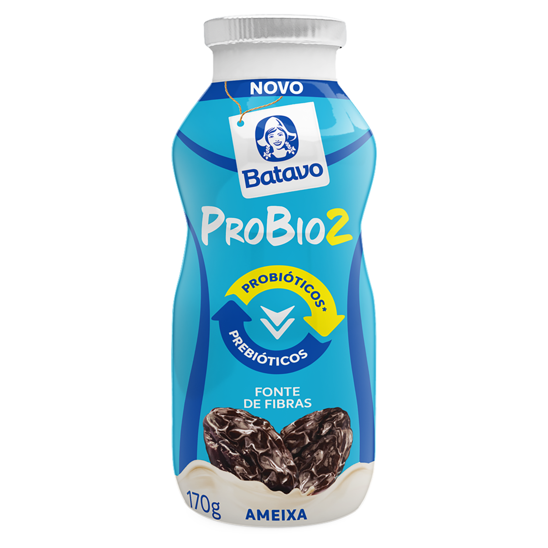 Iogurte Parcialmente Desnatado Ameixa Batavo ProBio2 Frasco 170g