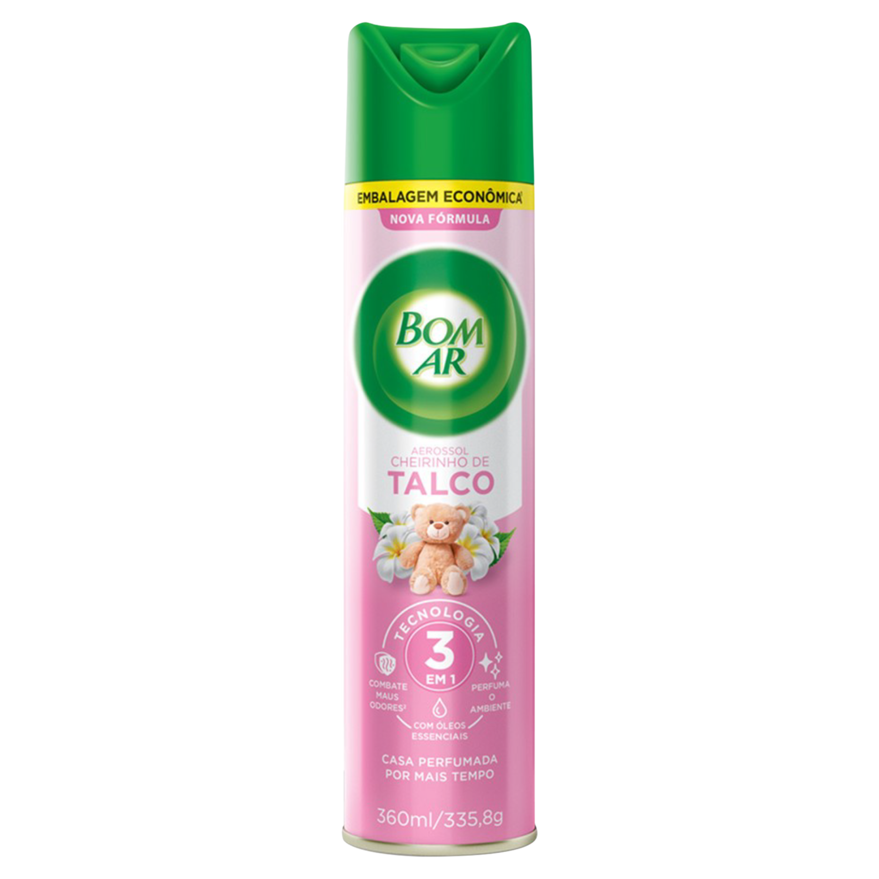 Neutralizador de Odores Cheirinho de Talco Bom Ar Frasco 360ml Spray Embalagem Econ&ocirc;mica