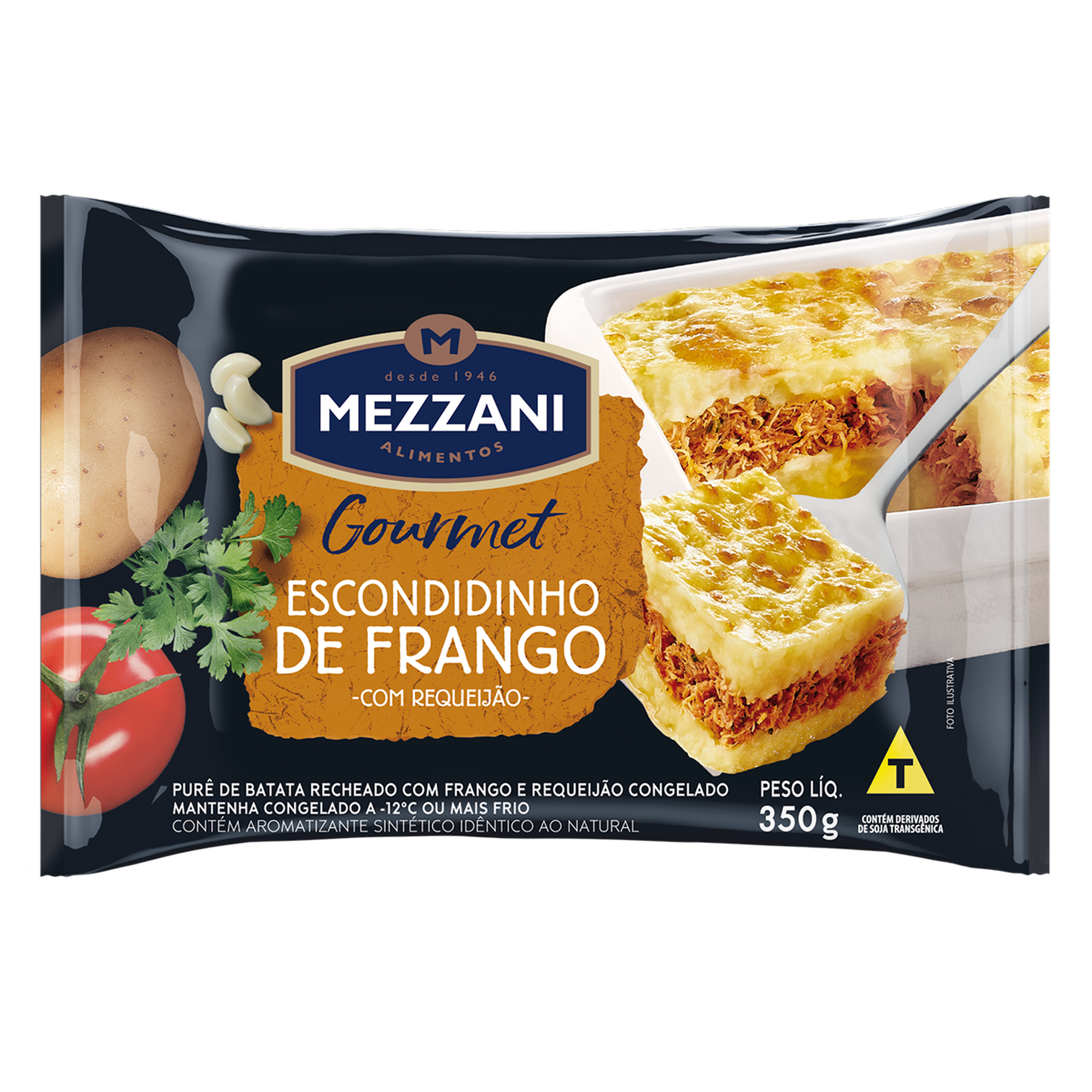 Escondidinho de Frango com Requeijão Mezzani Gourmet Pacote 350g