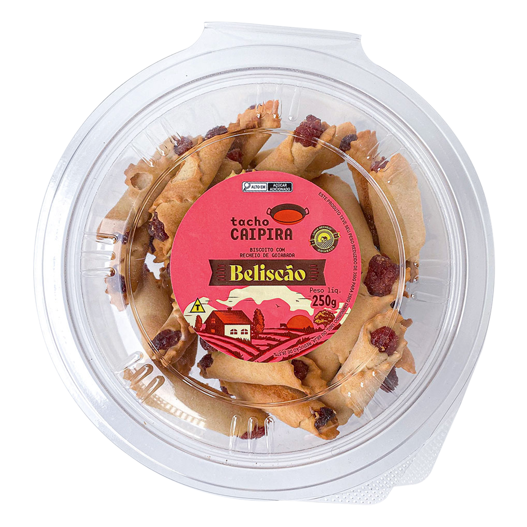 Biscoito com Goiabada Belisc&atilde;o Tacho Caipira Pote 250g