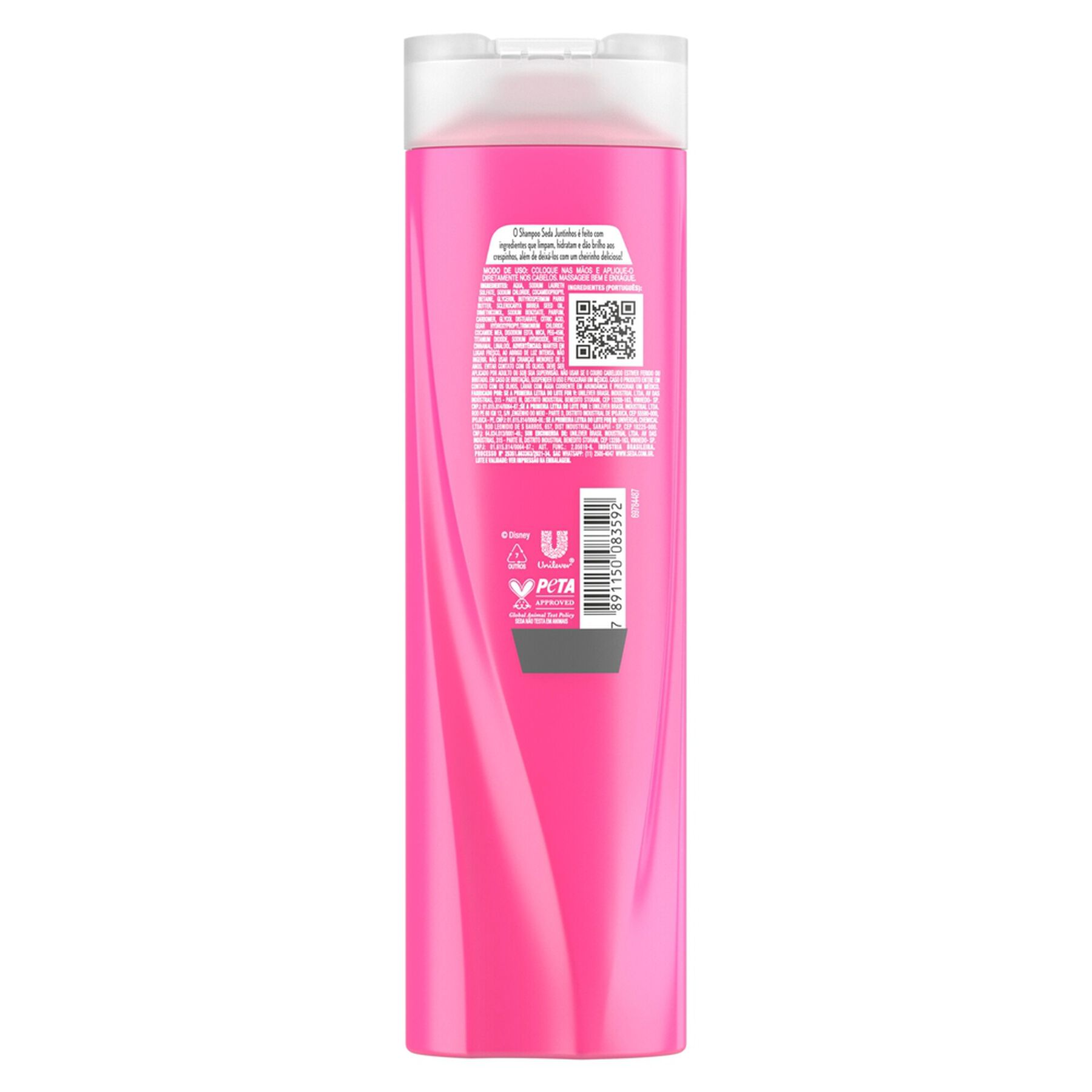 Shampoo Infantil Tiana Crespos Encantados Seda Juntinhos Frasco 300ml