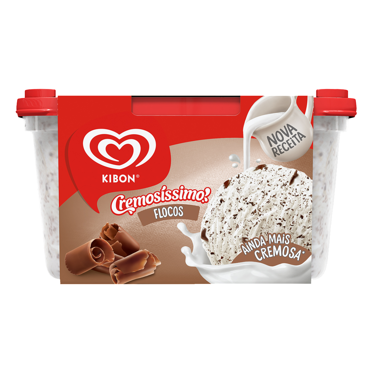 Sorvete Flocos Kibon Cremos&iacute;ssimo Pote 1,5l&nbsp;