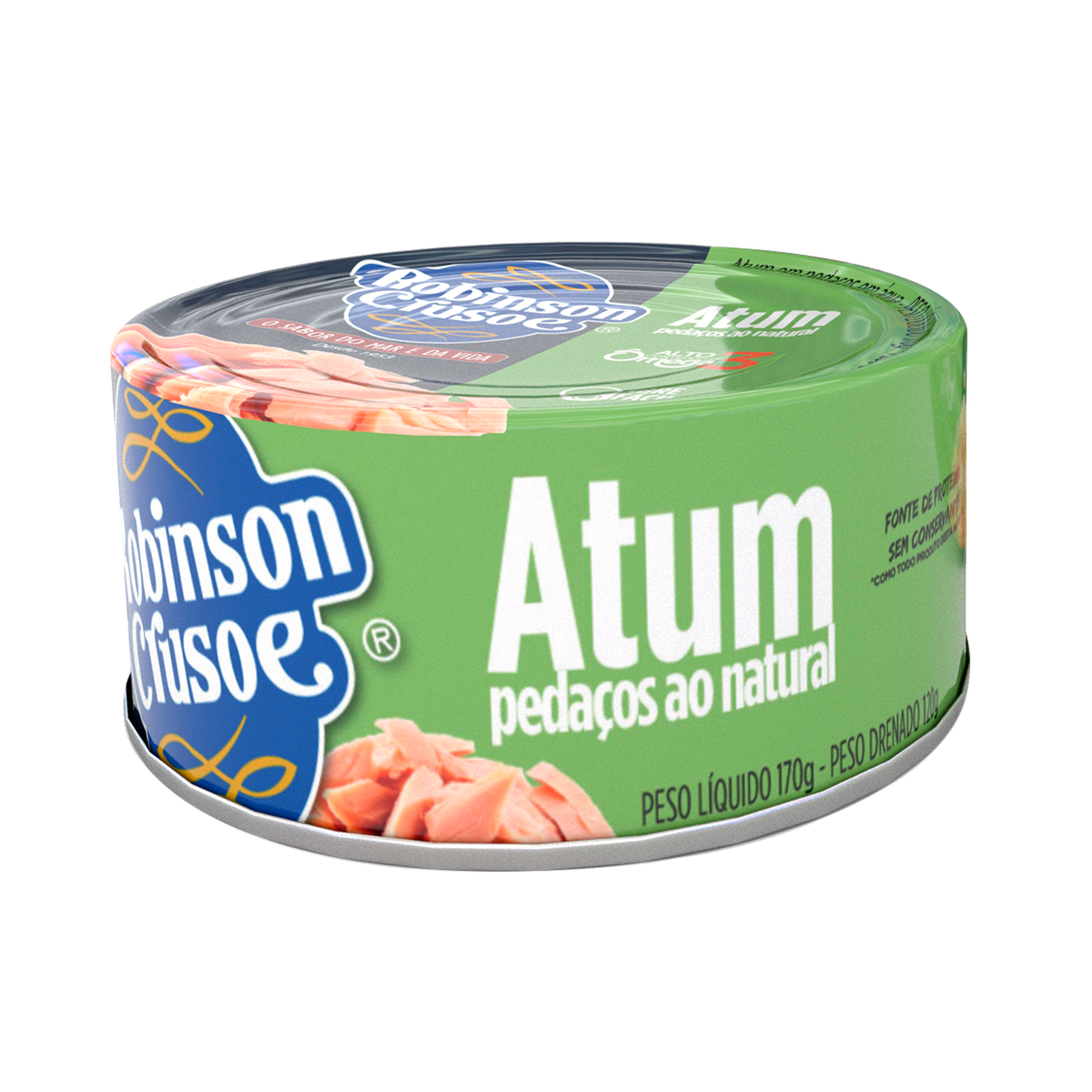 Atum Pedaços ao Natural Robinson Crusoe Lata 170g