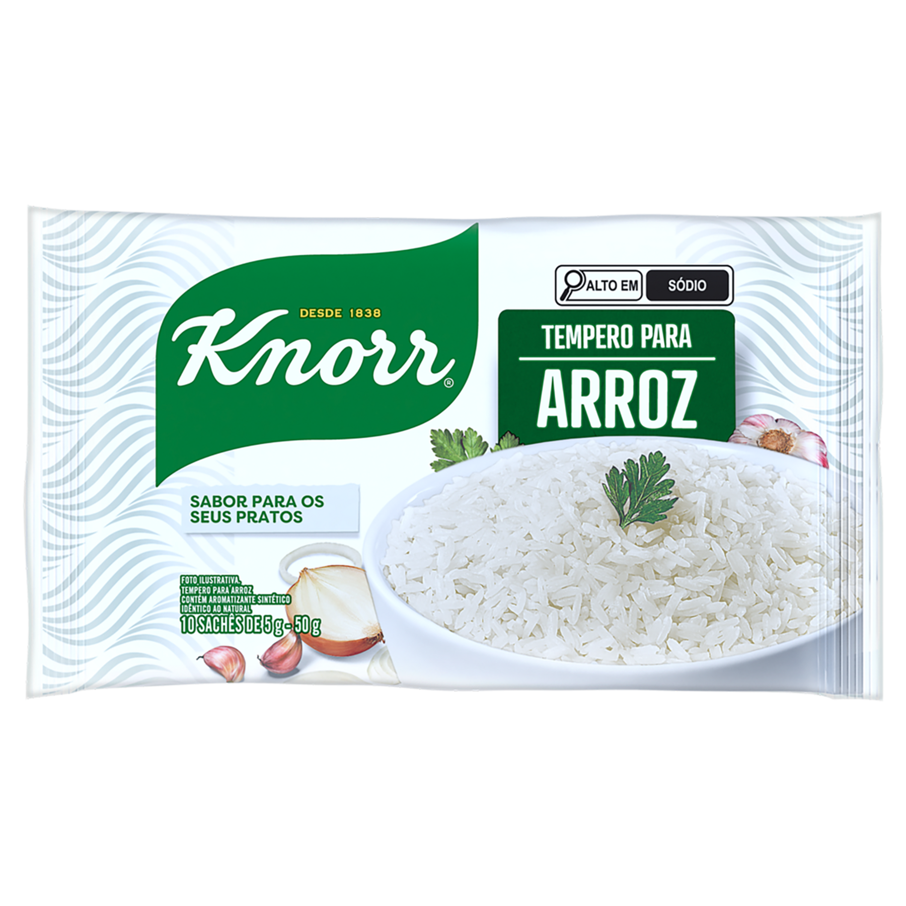 Tempero em P&oacute; para Arroz Knorr Pacote 50g C/10 Unidades