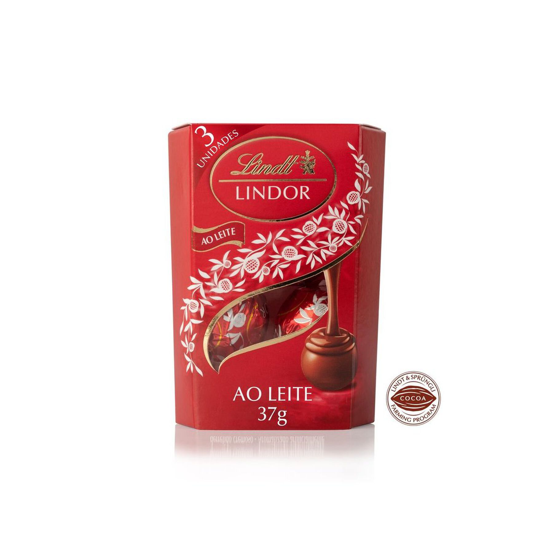 Bombom ao Leite Recheio Cremoso Lindt Lindor Caixa 37g