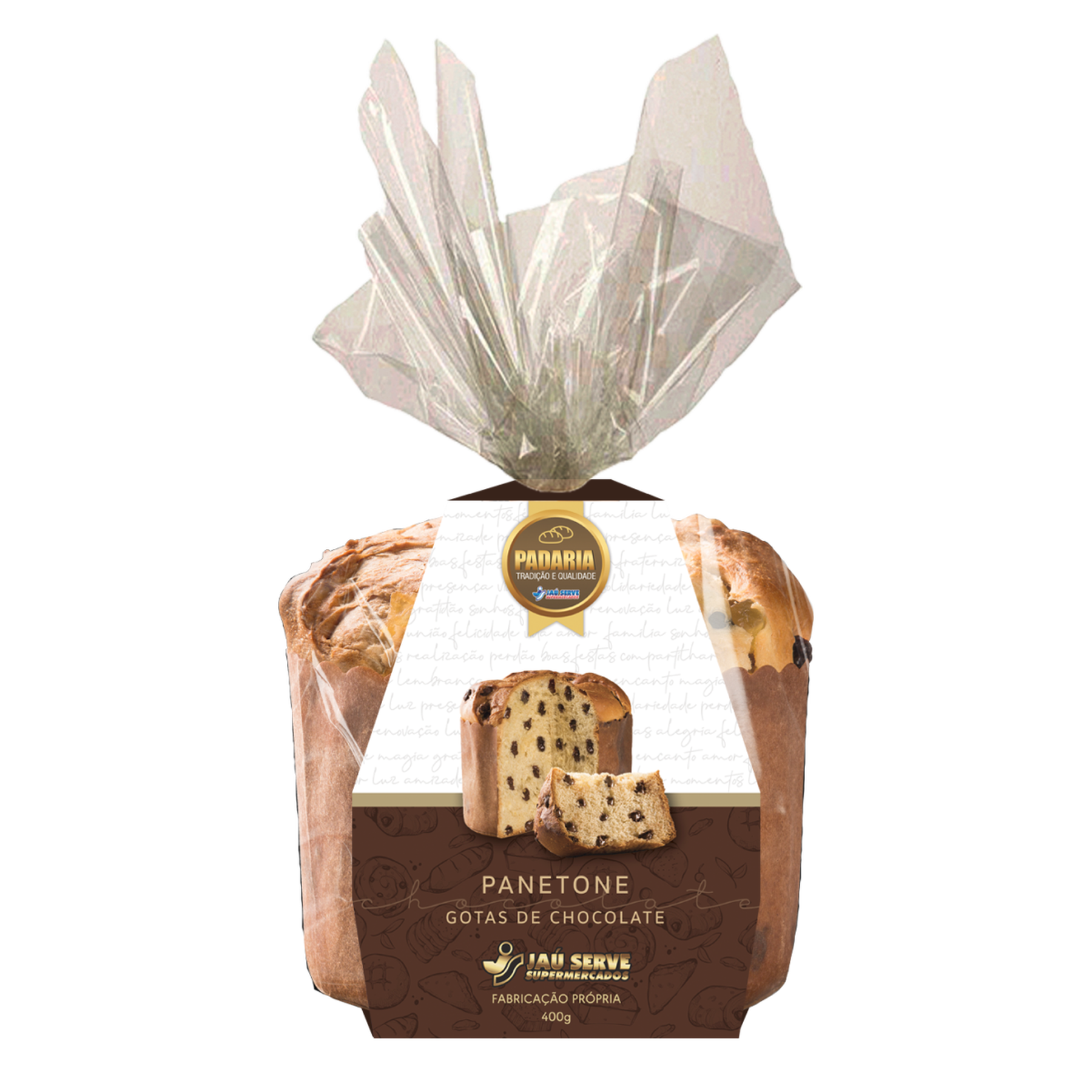 Panetone com Gotas de Chocolate 400g