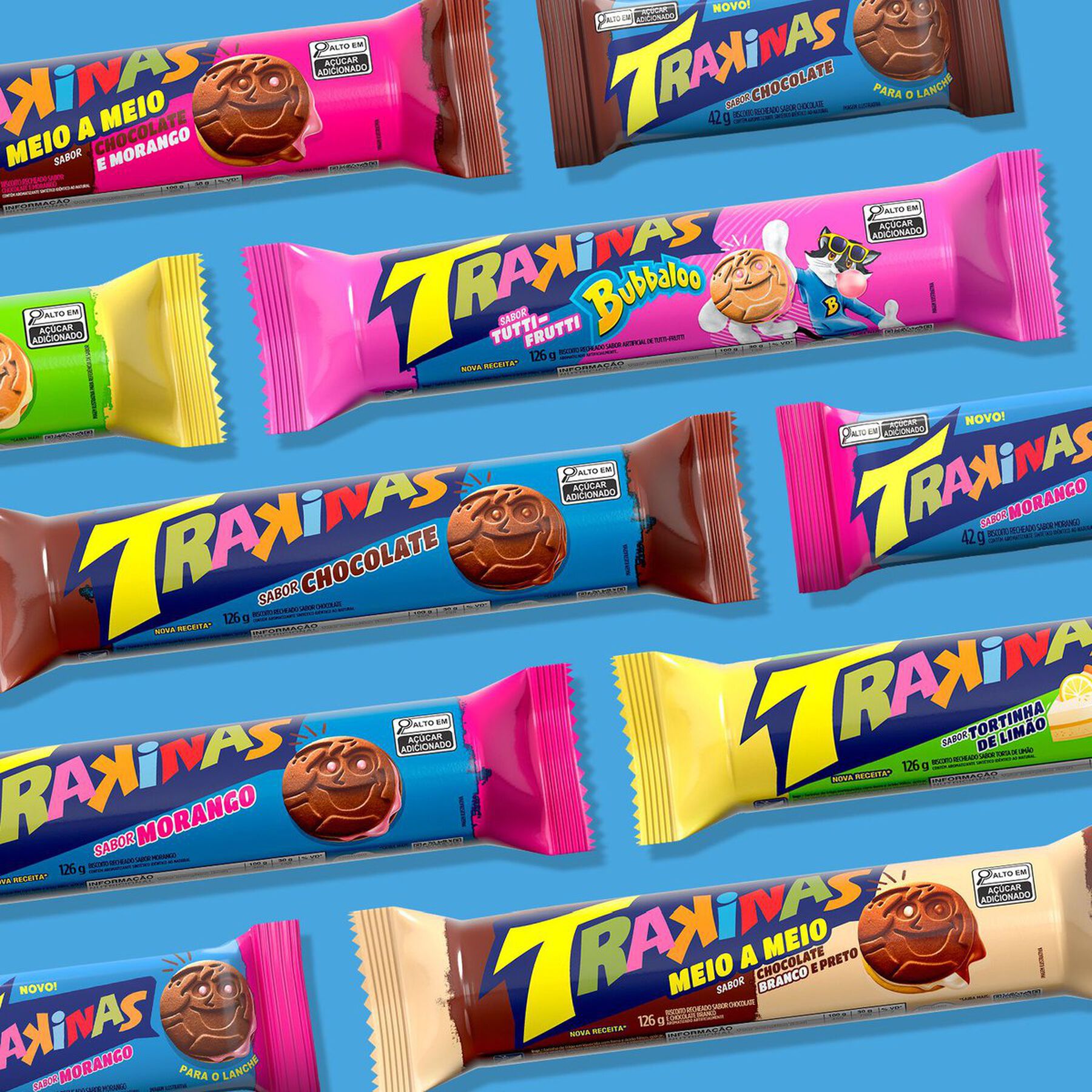 Biscoito Recheio Tortinha de Limão Trakinas Pacote 126g