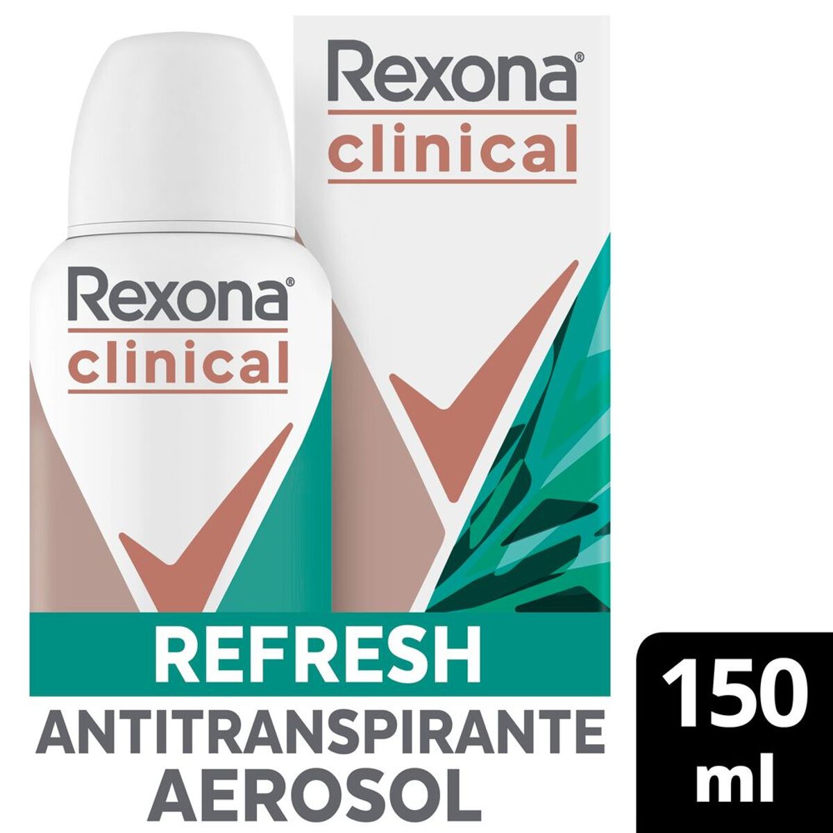 Antitranspirante Aerossol Refresh Rexona Clinical 150ml