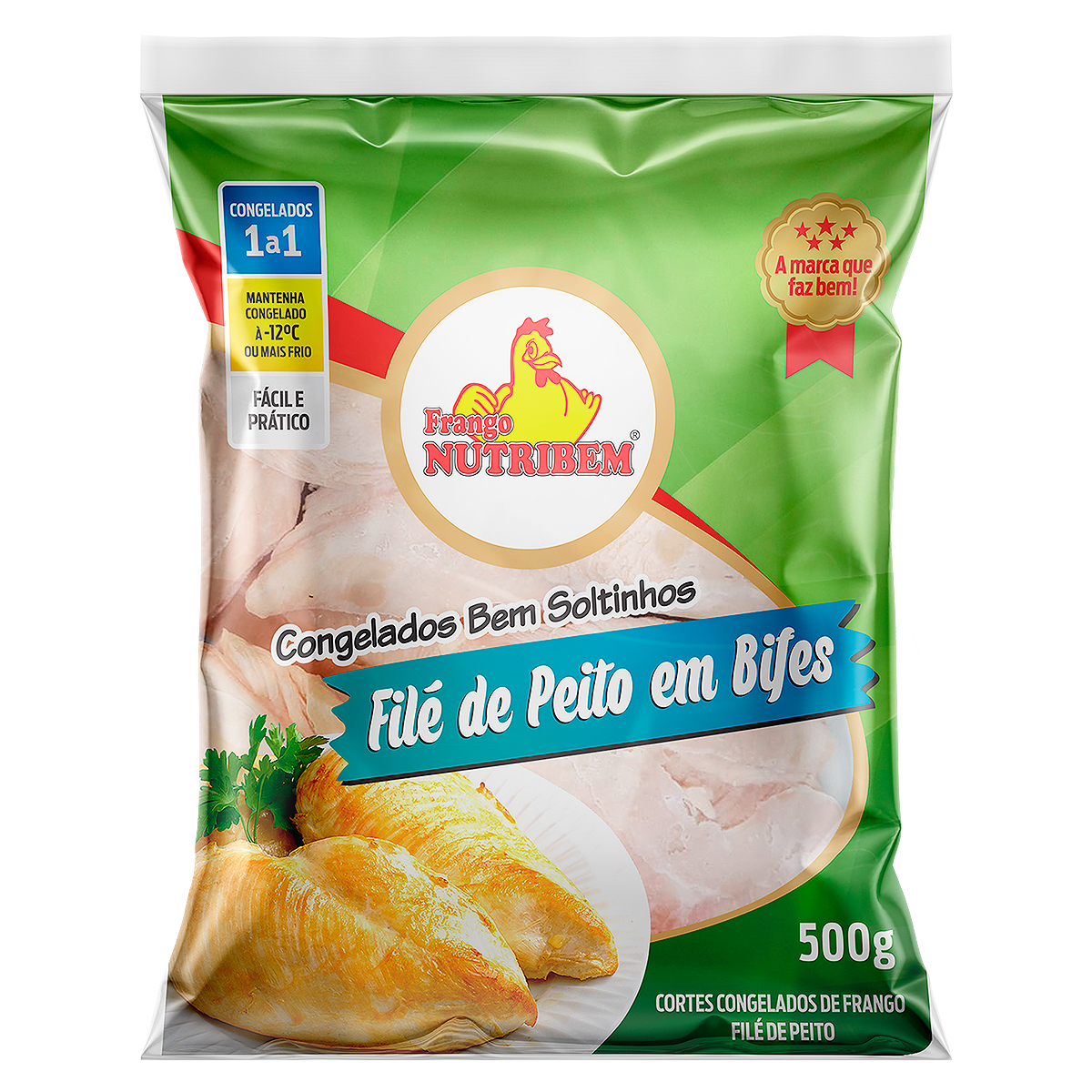 Fil&eacute; De Peito Congelado Bifes Nutribem 500g