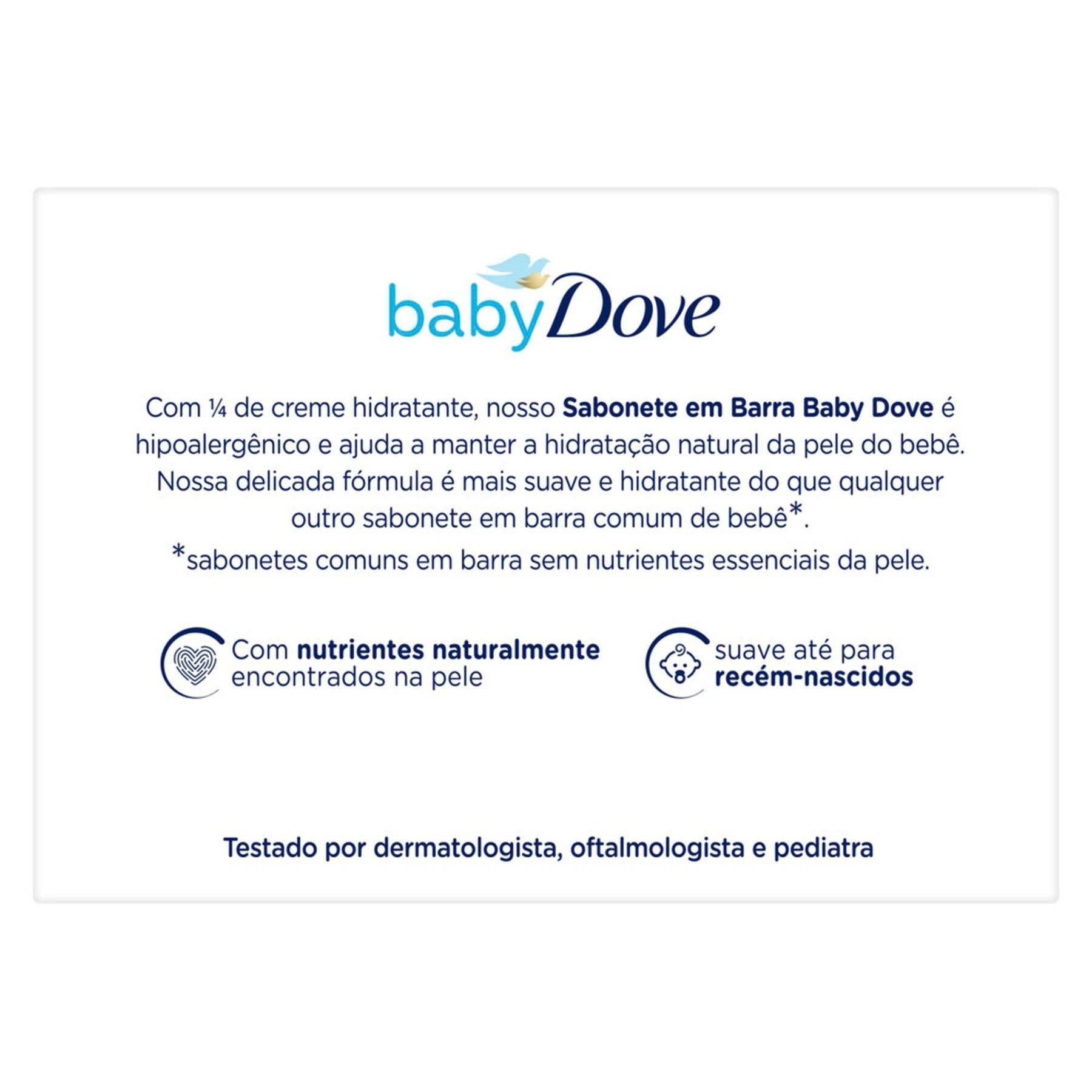 Sabonete em Barra Hidratação Enriquecida Dove Baby Caixa 75g