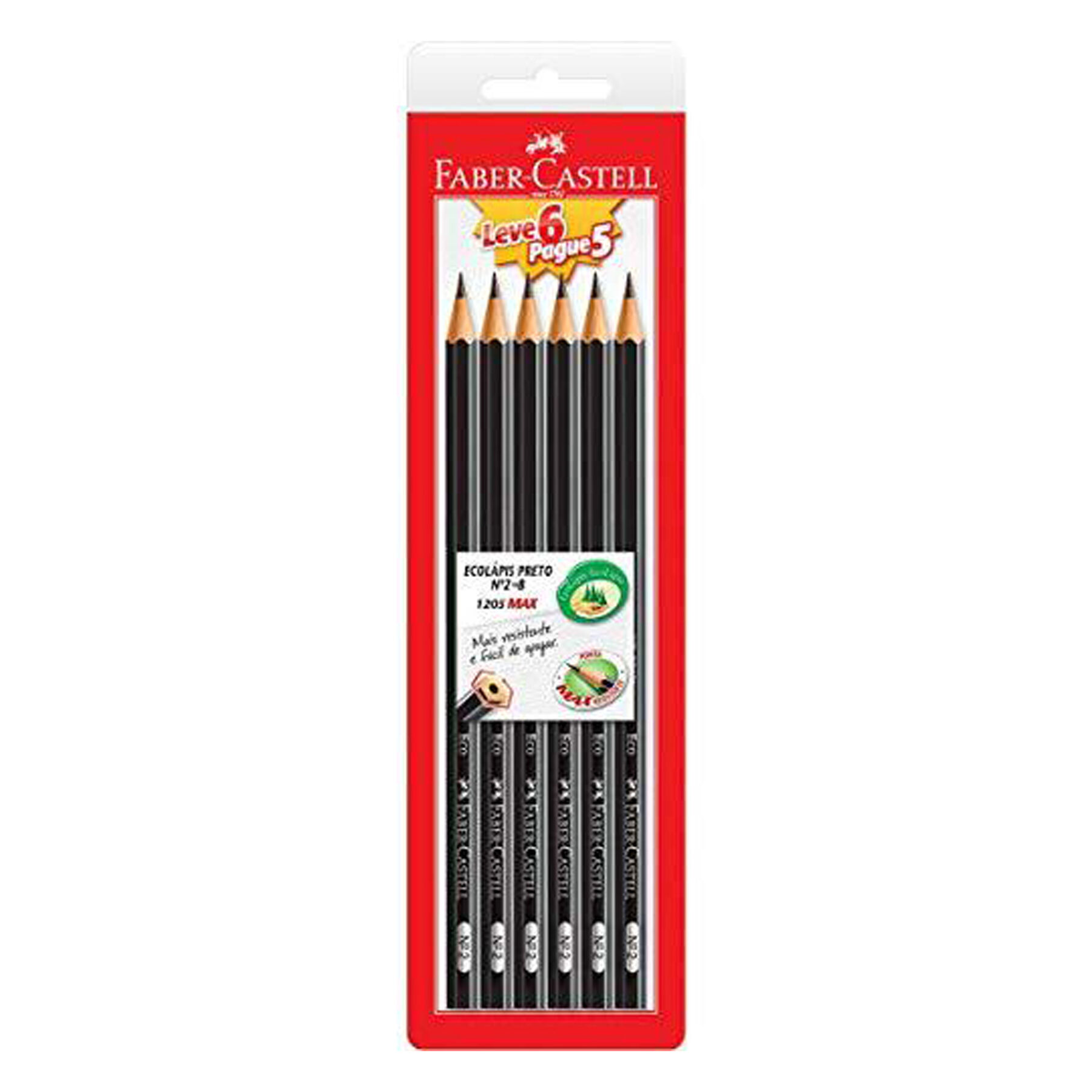 Ecol&aacute;pis Grafite Faber Castell - Leve 6 Pague 5