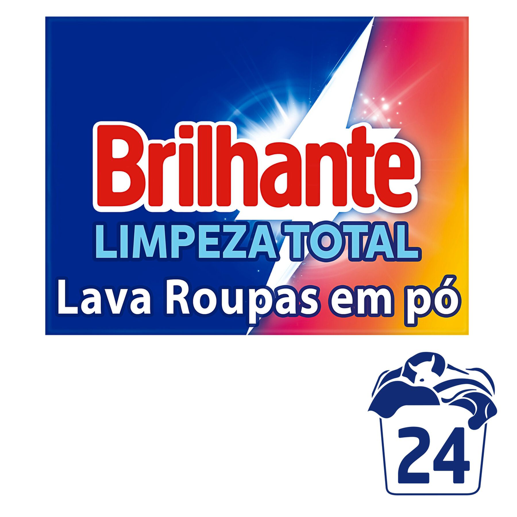 Sab&atilde;o em P&oacute; Lava Roupas Brilhante Limpeza Total 1,6kg&nbsp;