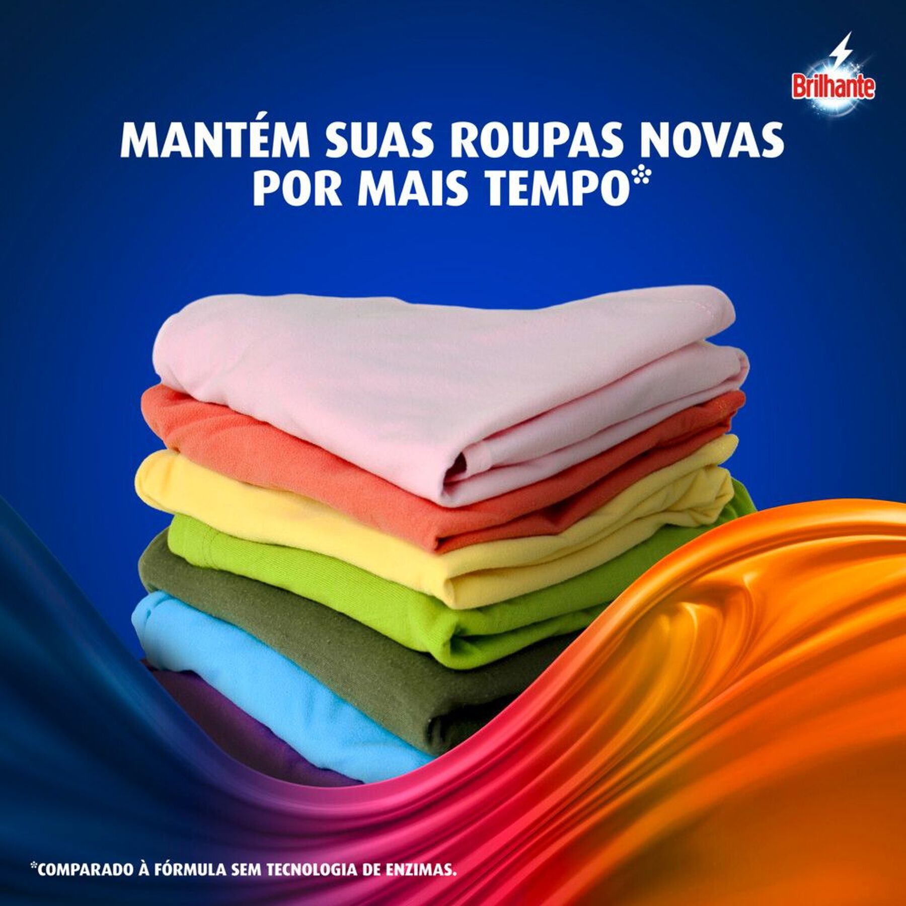 Sabão em Pó Roupas Brancas e Coloridas Limpeza Total Brilhante Pacote 800g