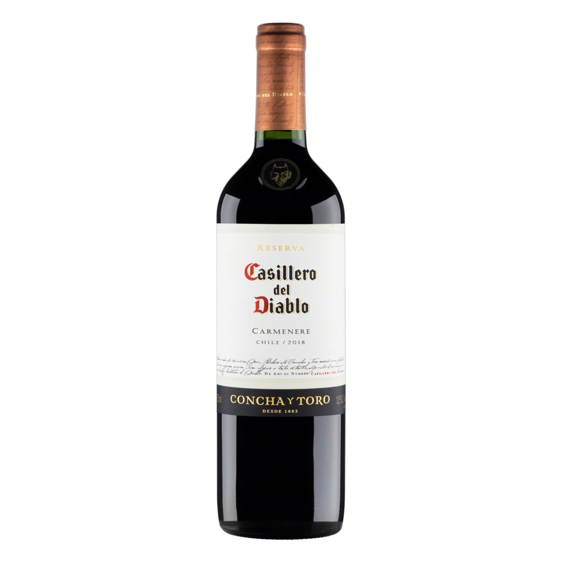 Vinho Tinto Carm&eacute;n&egrave;re Reserva Casillero del Diablo Garrafa 750ml