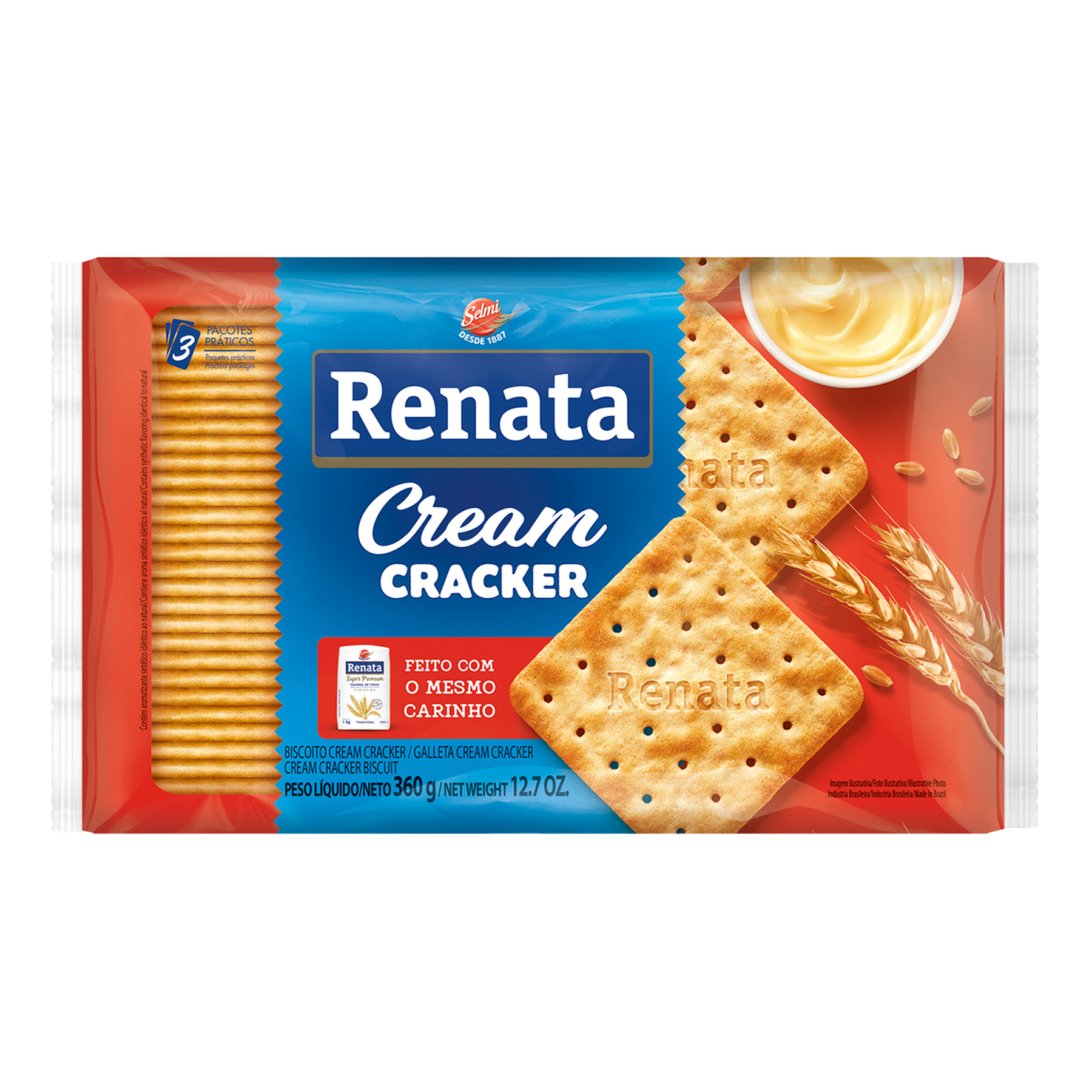 Biscoito Cream Cracker Renata Pacote 360g&nbsp;